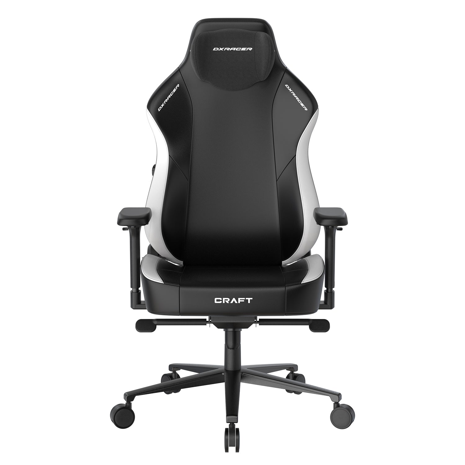 DXRacer Büro- & Gaming Stuhl, Craft Serie XL, Kunstleder, schwarz weiß, B-Ware (Kundenrückläufer)