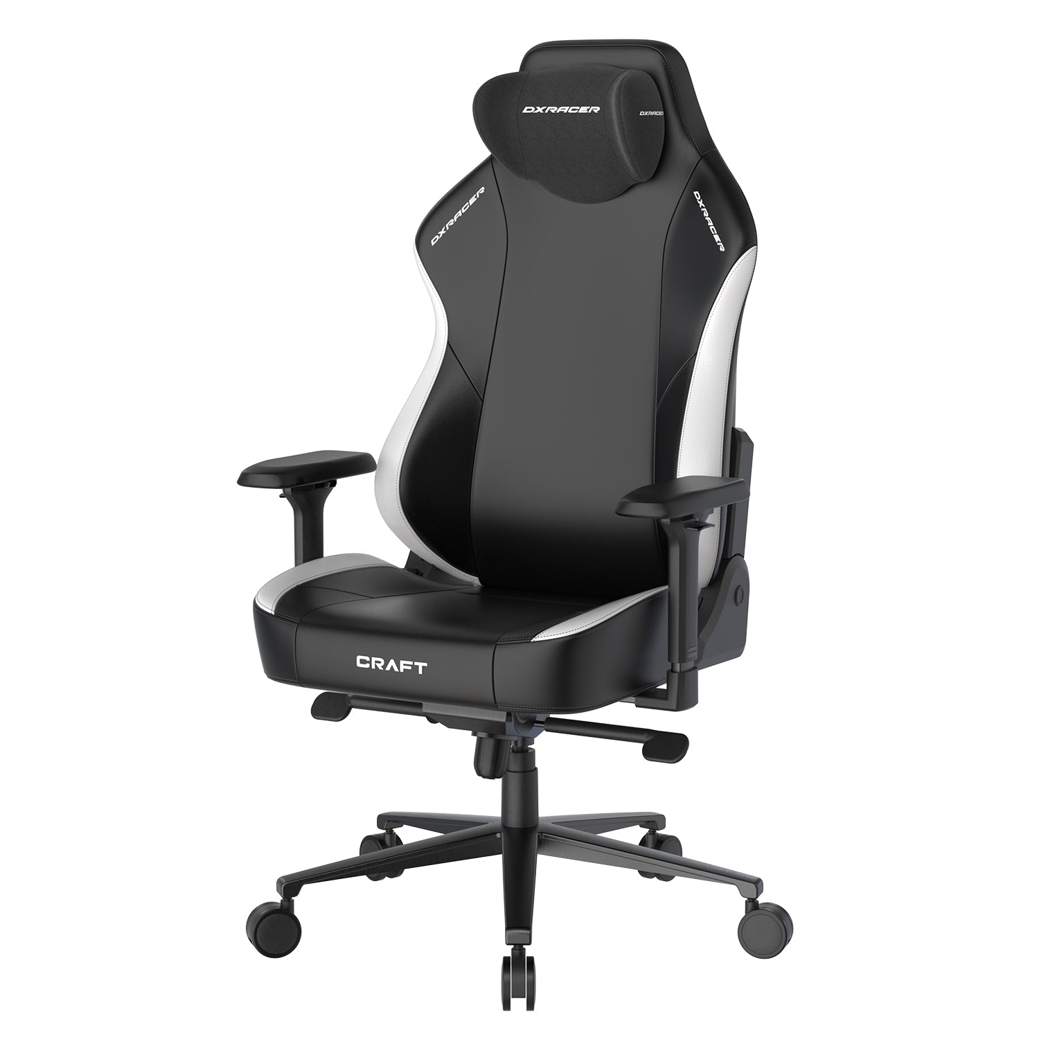 DXRacer Büro- & Gaming Stuhl, Craft Serie XL, Kunstleder, schwarz weiß, B-Ware (Kundenrückläufer)