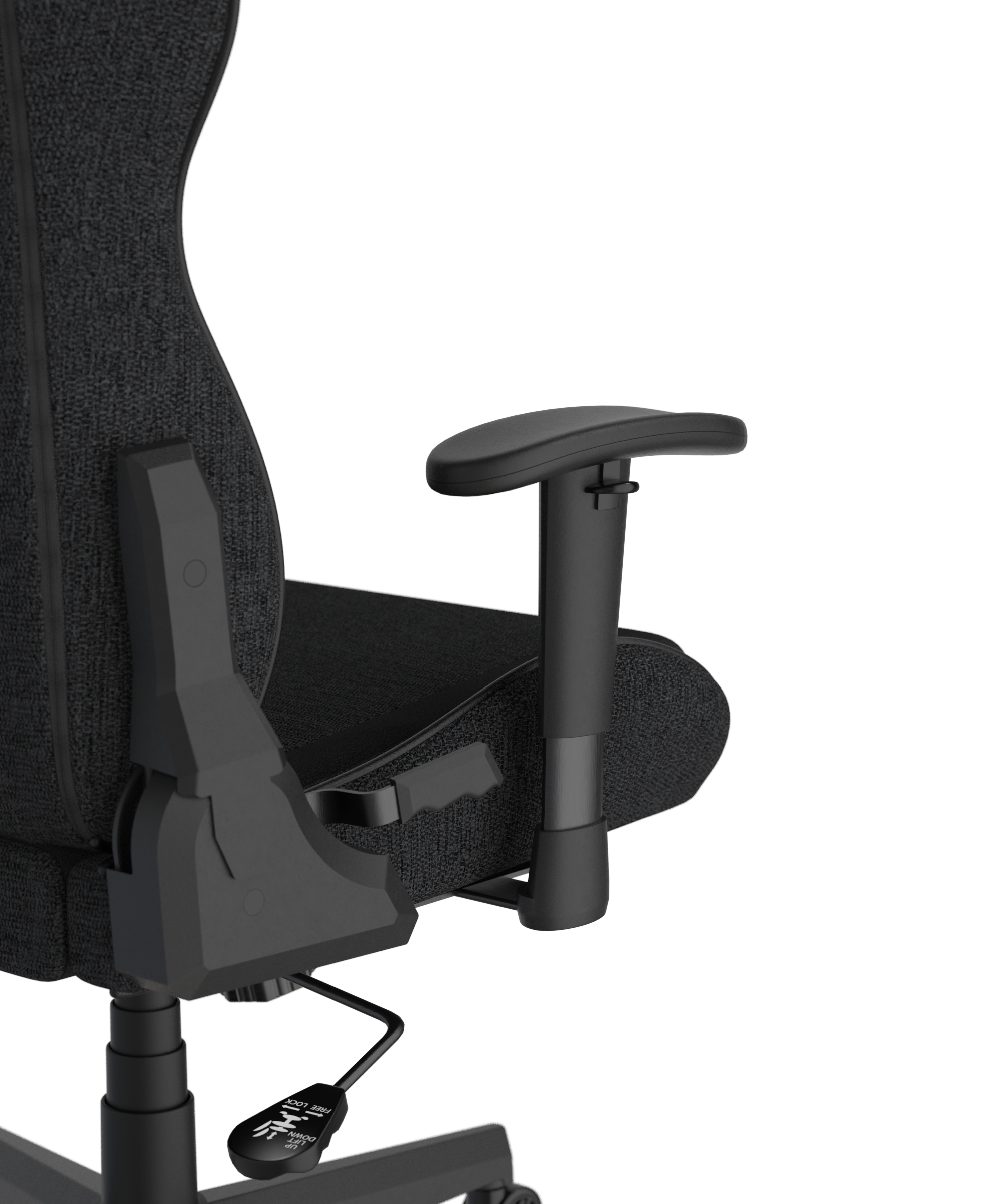 DXRacer Büro- & Gaming Stuhl, PRINCE Serie, schwarz, Stoff