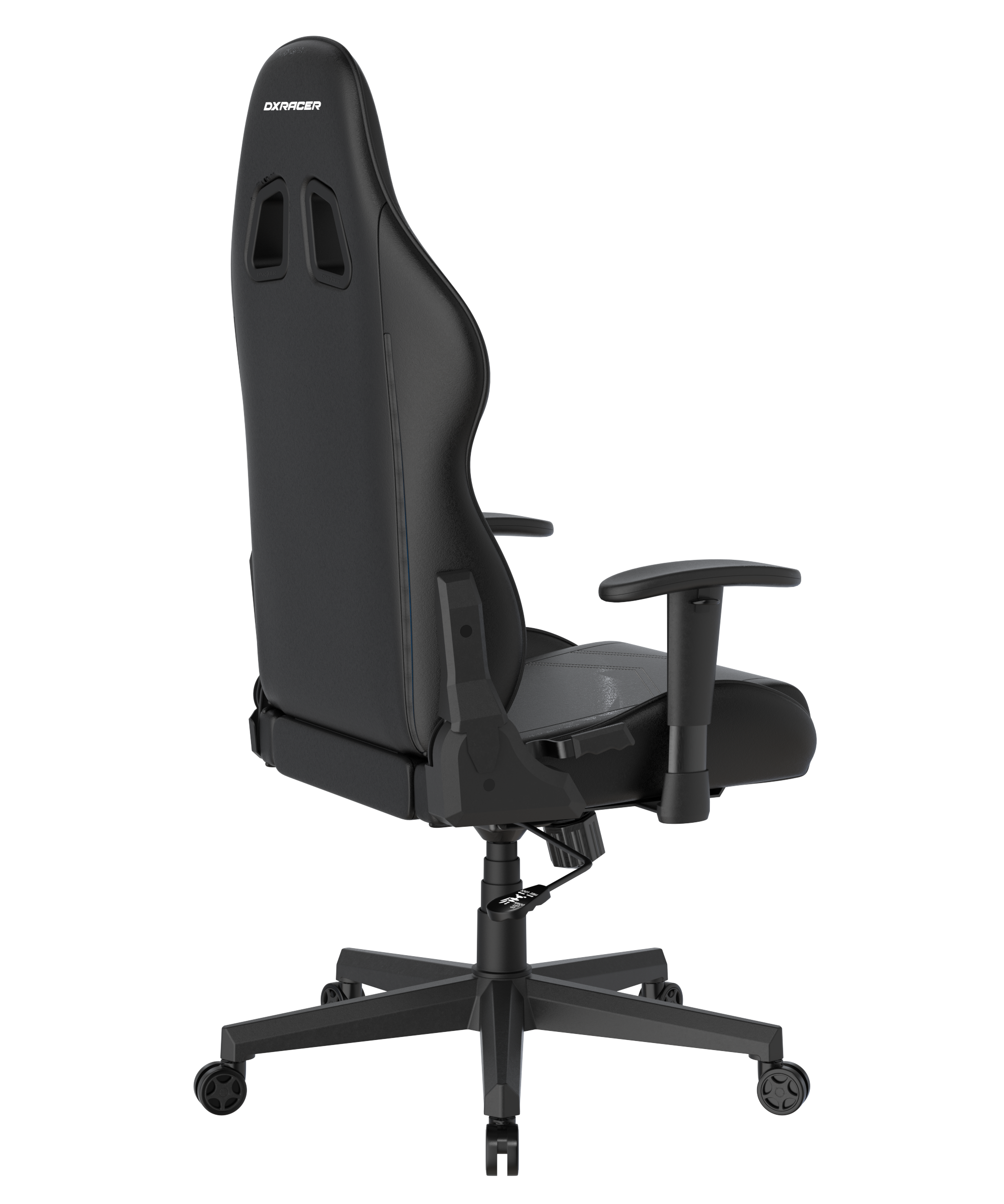 DXRacer Büro- & Gaming Stuhl, PRINCE Serie, Kunstleder, schwarz mit weißen Nähten