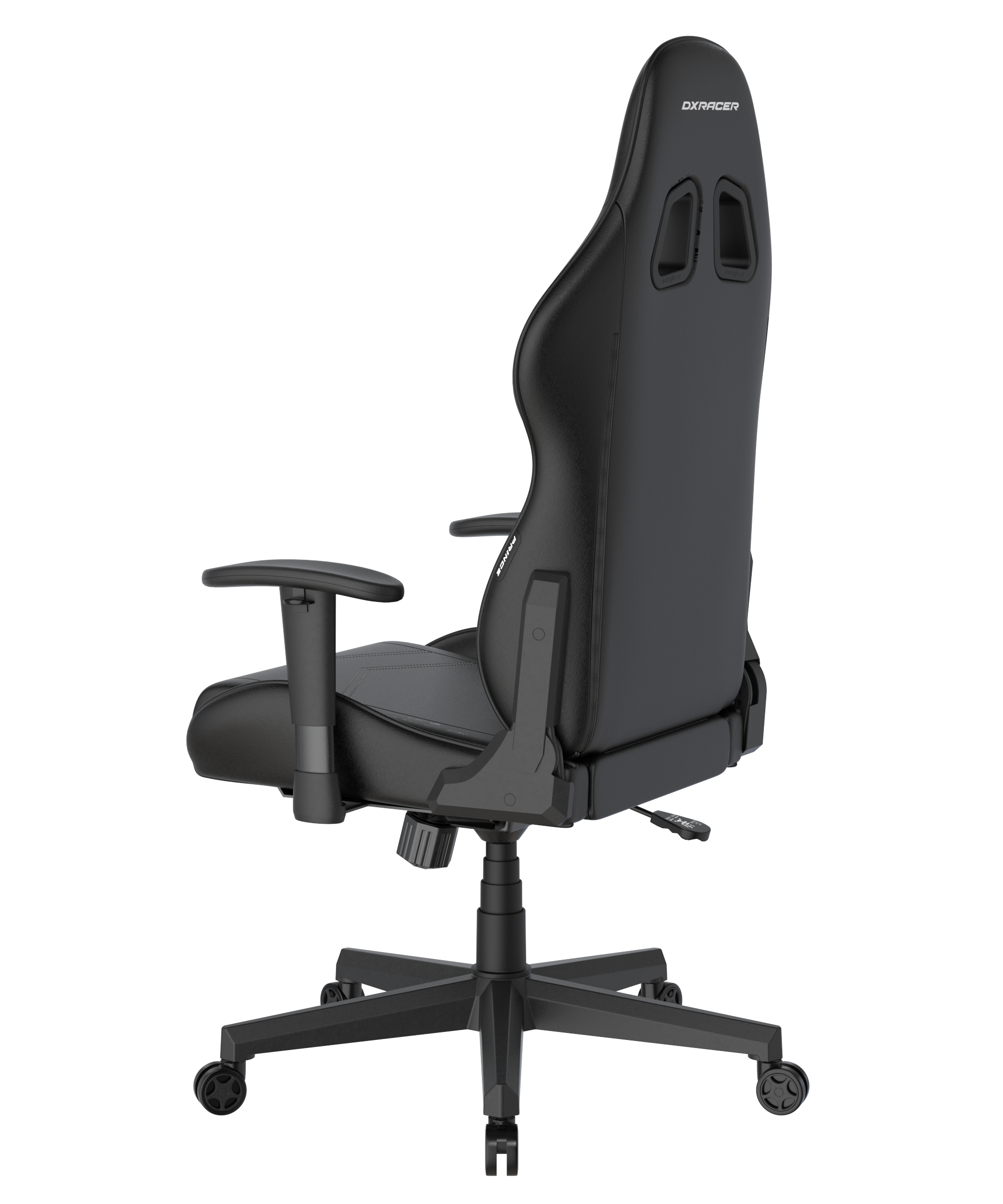 DXRacer Büro- & Gaming Stuhl, PRINCE Serie, Kunstleder, schwarz mit weißen Nähten