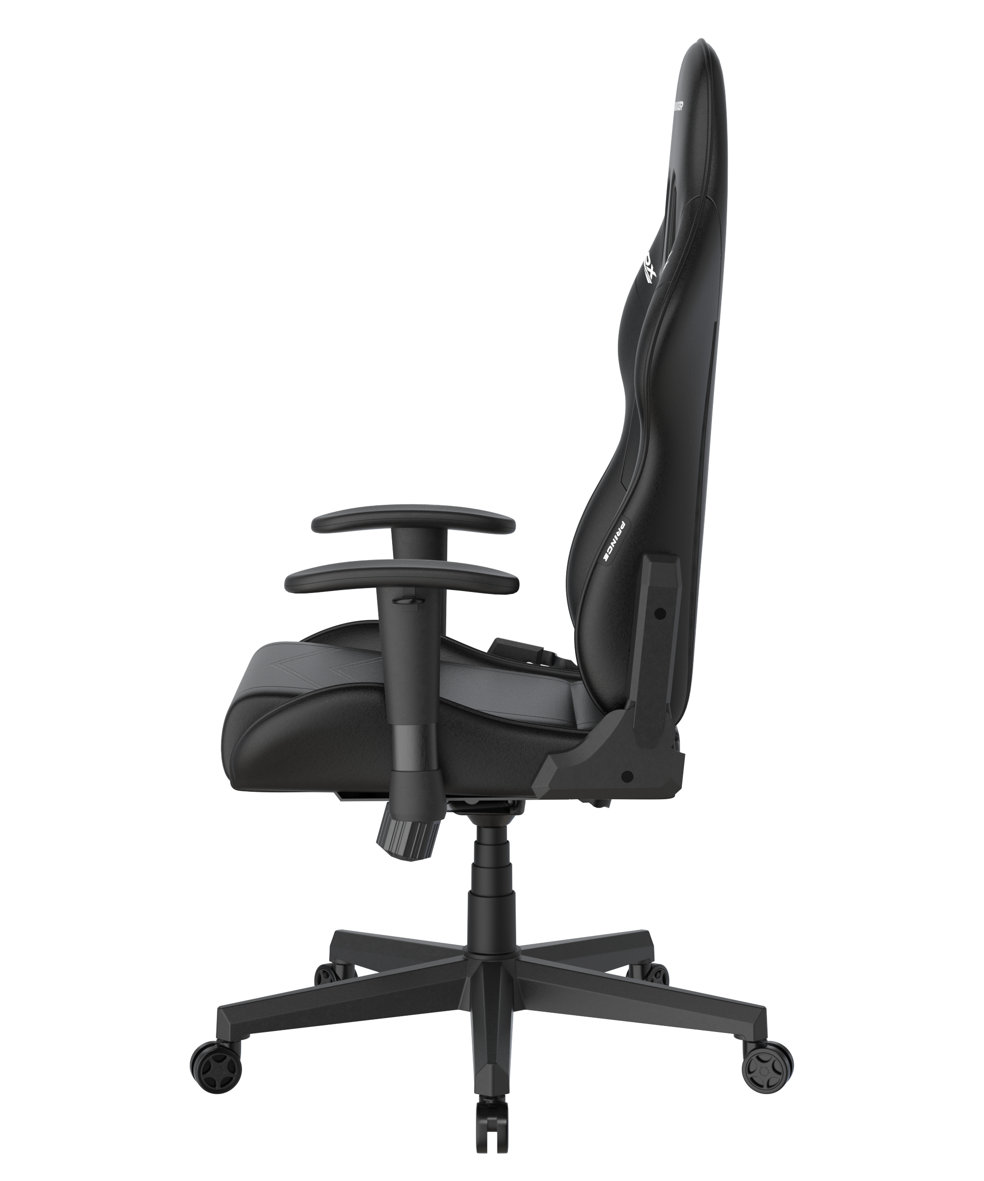 DXRacer Büro- & Gaming Stuhl, PRINCE Serie, Kunstleder, schwarz mit weißen Nähten