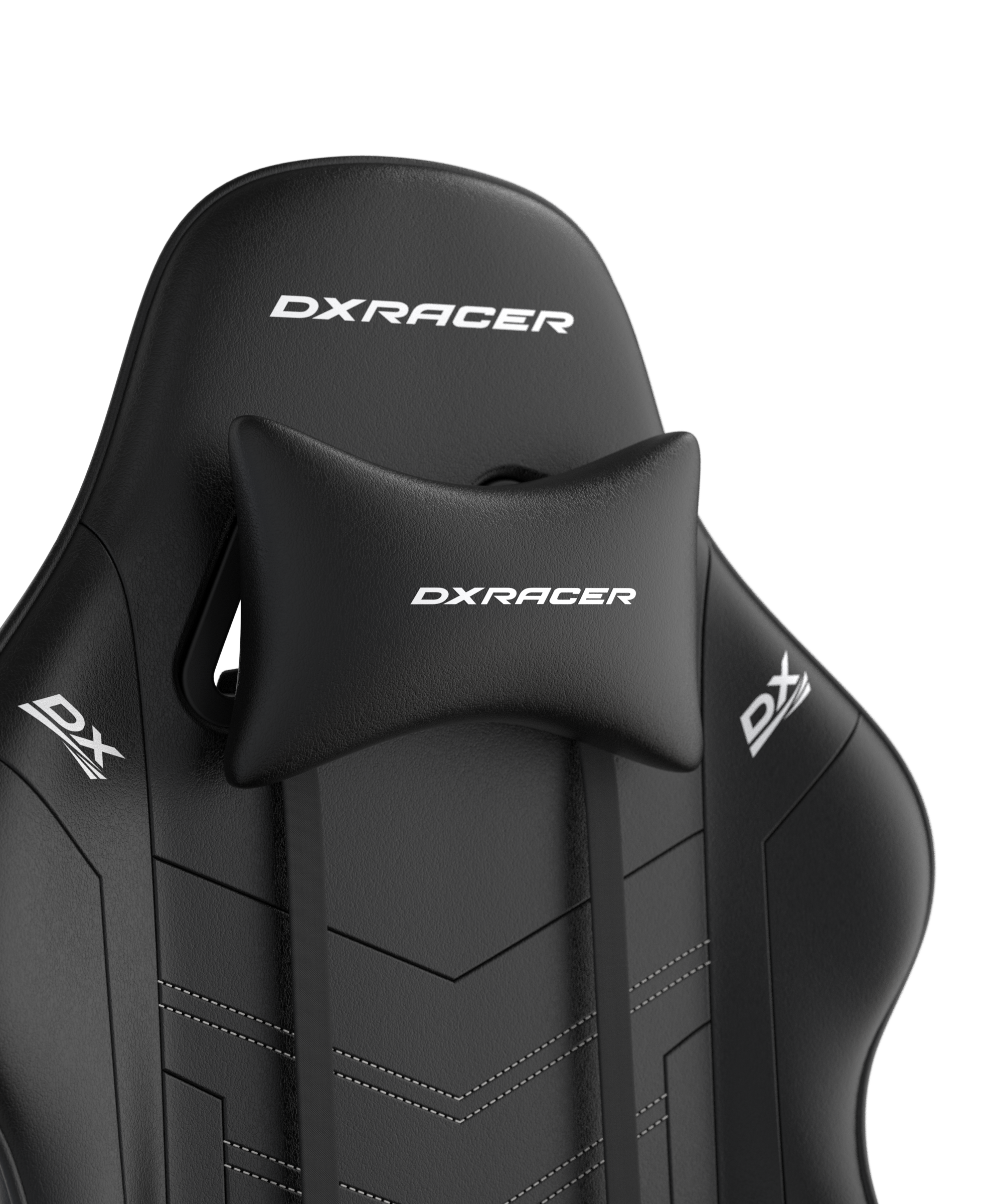 DXRacer Büro- & Gaming Stuhl, PRINCE Serie, Kunstleder, schwarz mit weißen Nähten