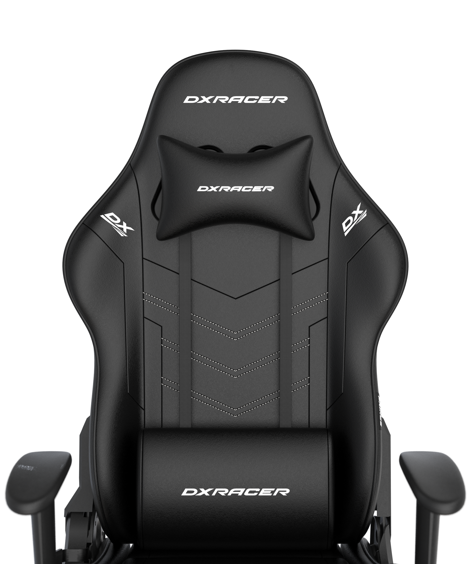 DXRacer Büro- & Gaming Stuhl, PRINCE Serie, Kunstleder, schwarz mit weißen Nähten