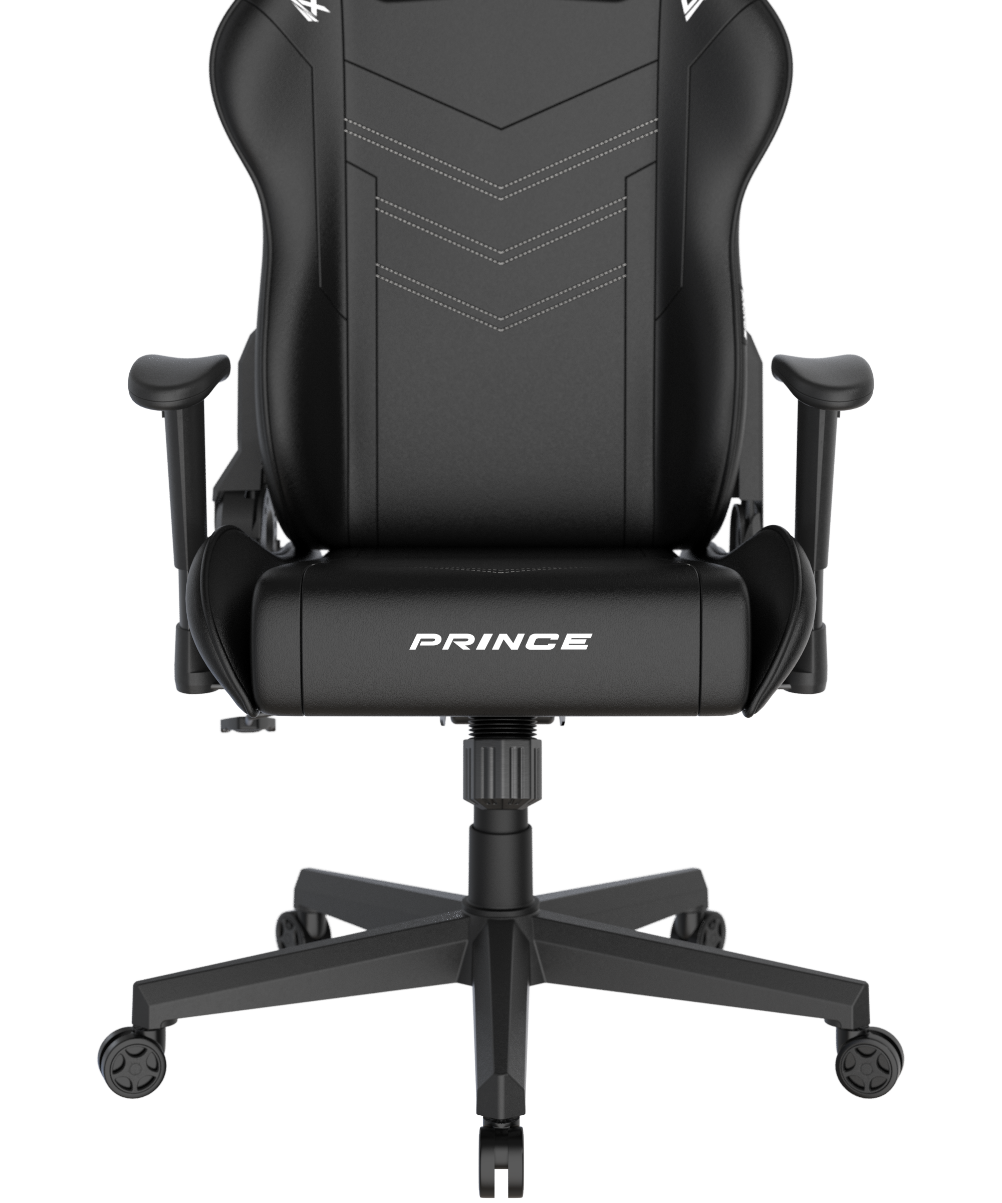 DXRacer Büro- & Gaming Stuhl, PRINCE Serie, Kunstleder, schwarz mit weißen Nähten