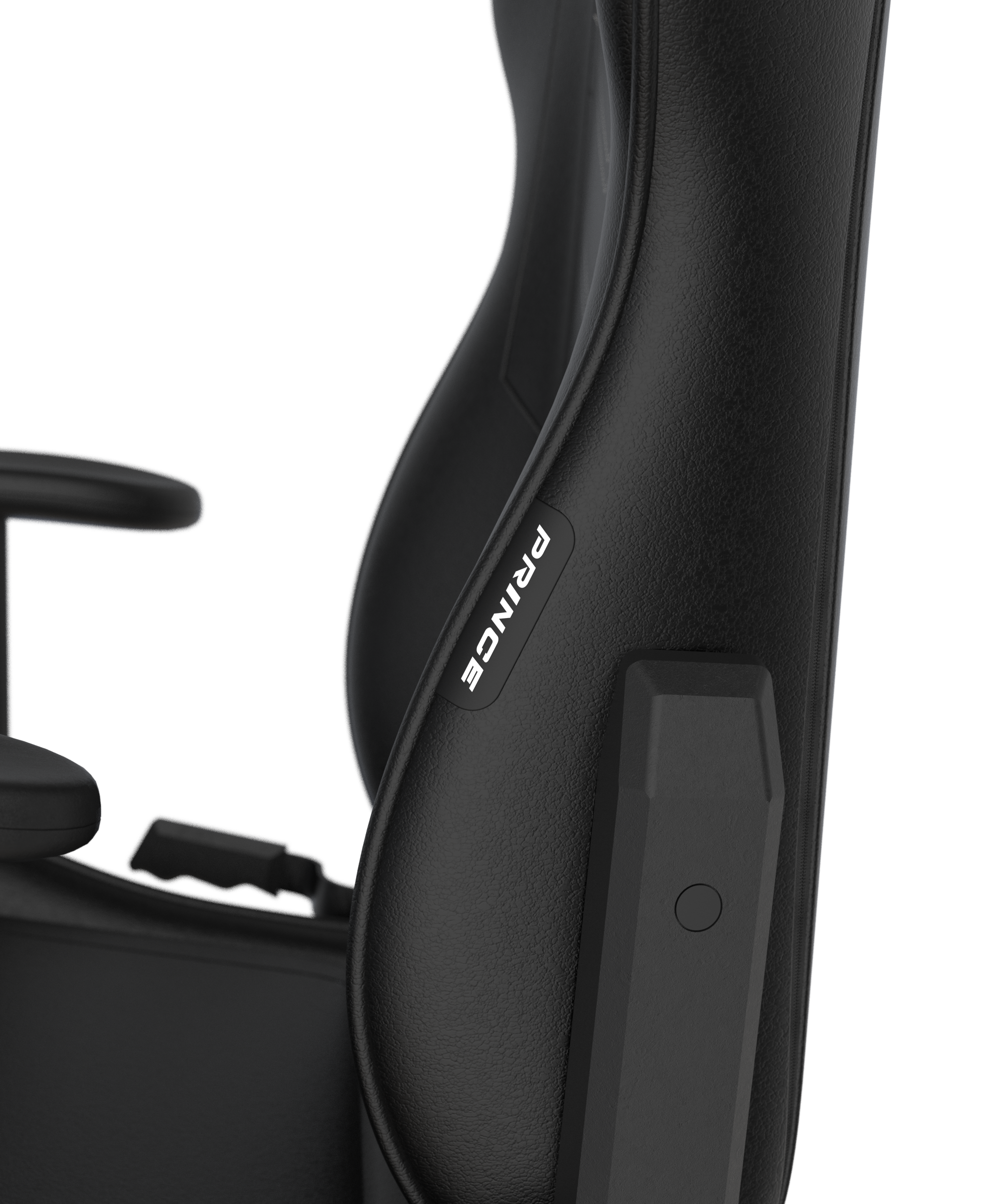 DXRacer Büro- & Gaming Stuhl, PRINCE Serie, Kunstleder, schwarz mit weißen Nähten