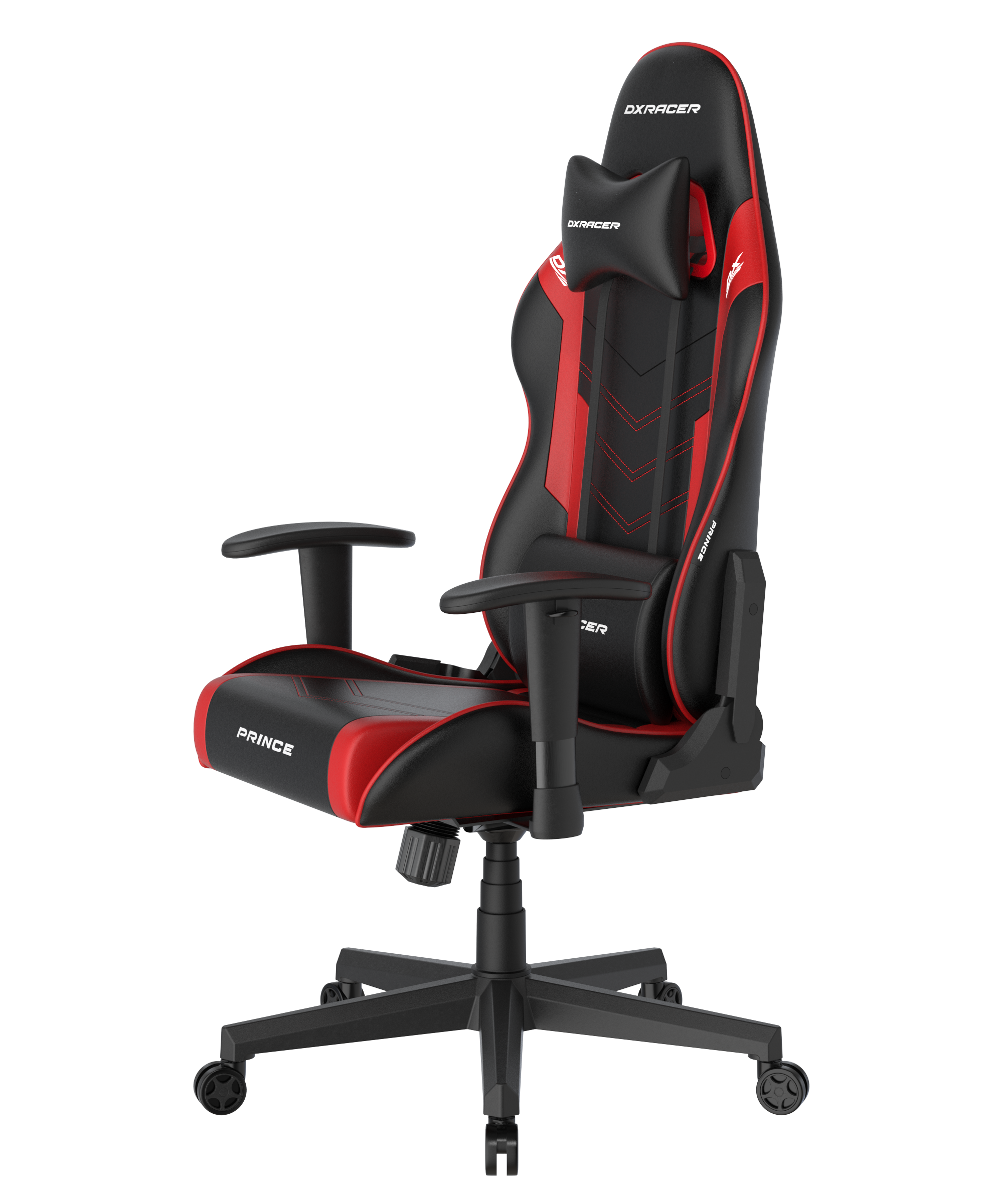 DXRacer Büro- & Gaming Stuhl, PRINCE Serie, schwarz-rot, Kunstleder