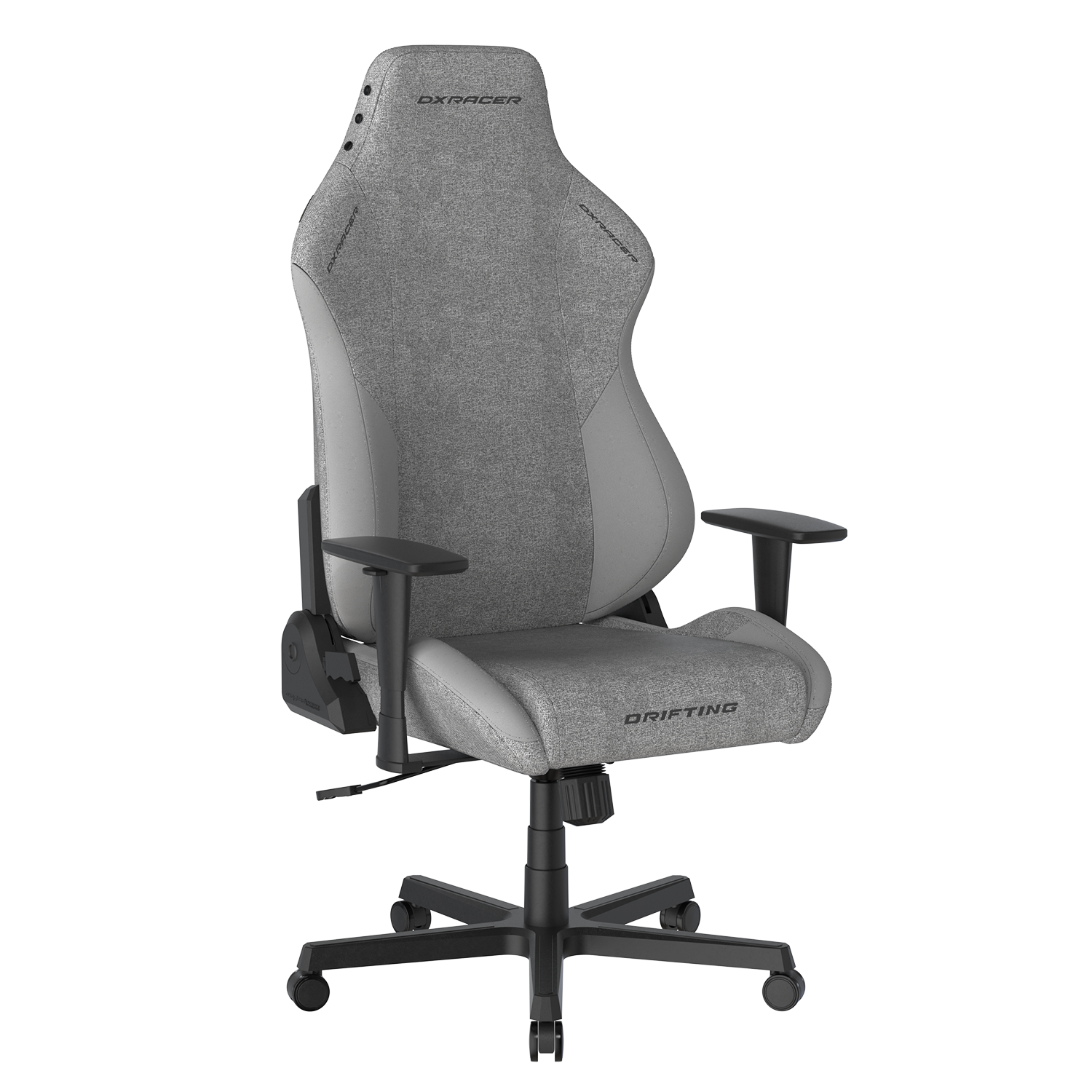 DXRacer Büro- & Gaming Stuhl, DRIFTING Serie, Grau, Stoffbezug + Nubukimitat