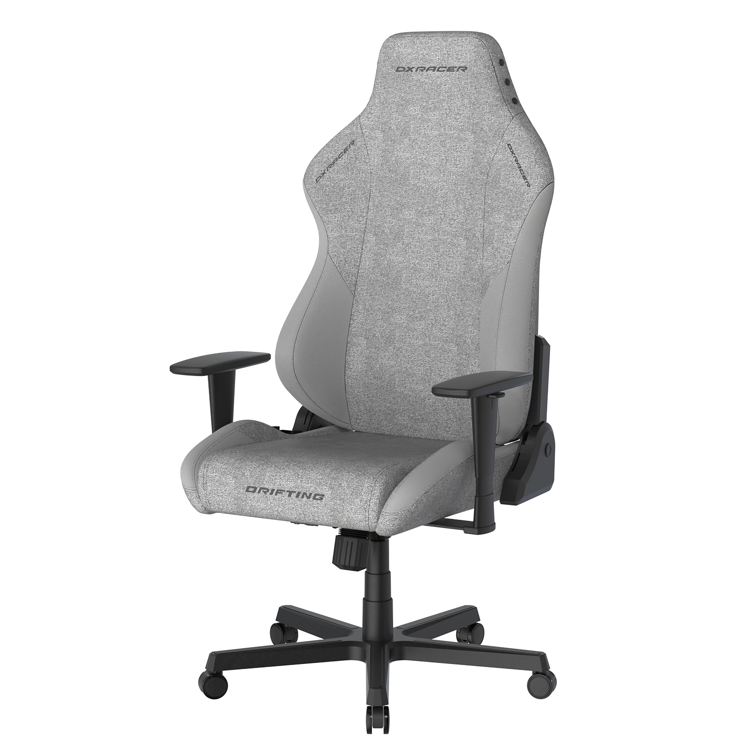 DXRacer Büro- & Gaming Stuhl, DRIFTING Serie, Grau, Stoffbezug + Nubukimitat