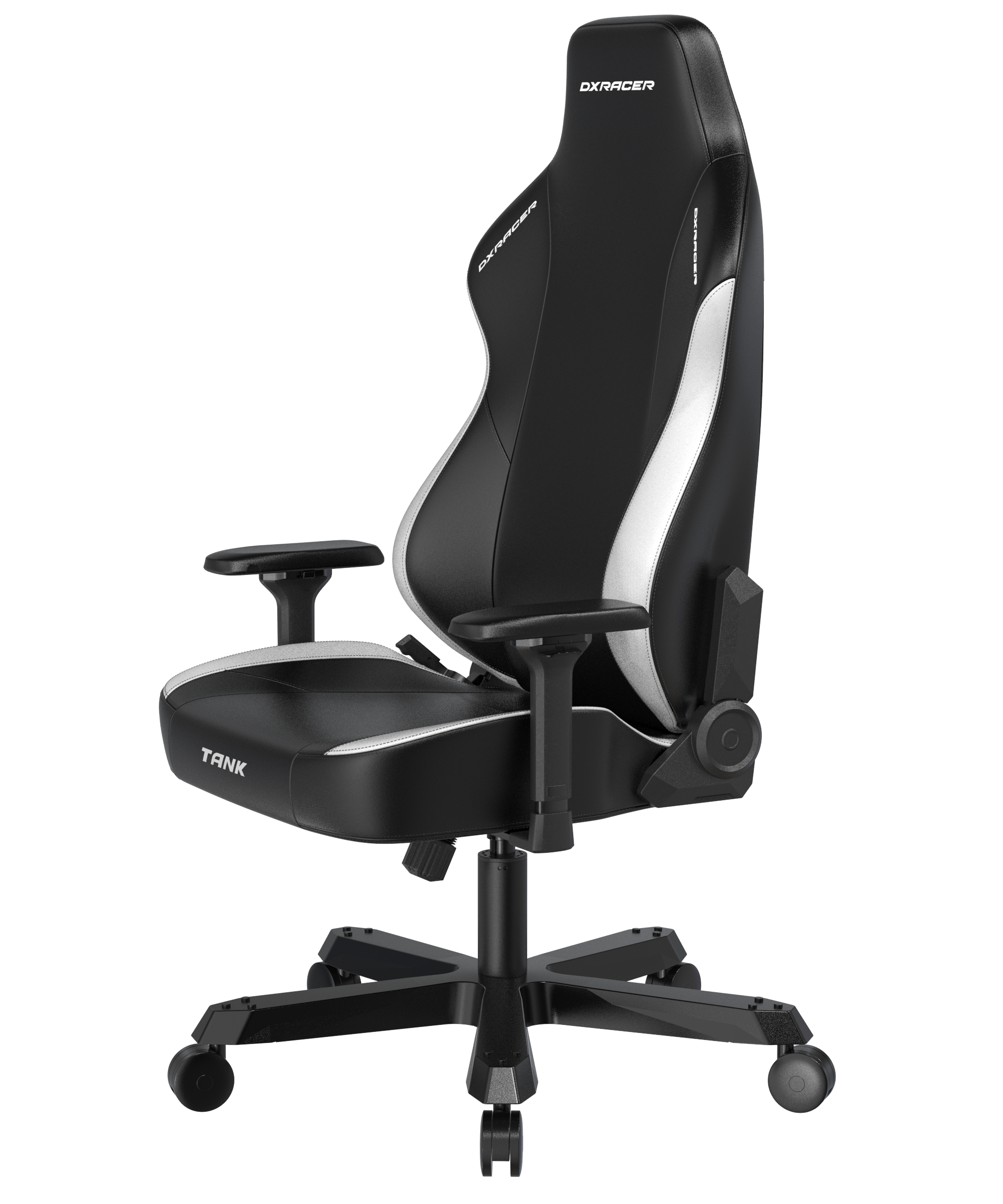 DXRacer XXL Büro- & Gaming Stuhl, TANK Serie-TM, 180 kg, Schwarz-Weiß, Kunstleder / B-Ware