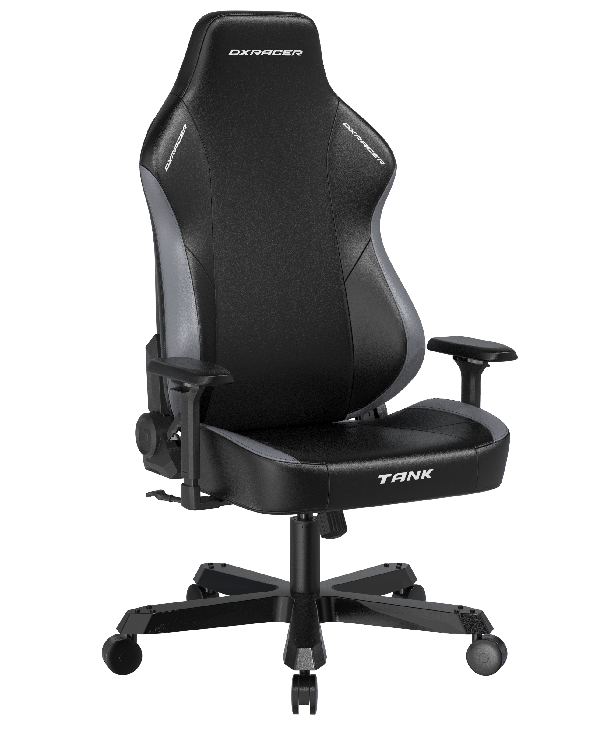 DXRacer XXL Büro- & Gaming Stuhl, TANK Serie-TM, 180 kg, Schwarz-Grau, Kunstleder / B-Ware