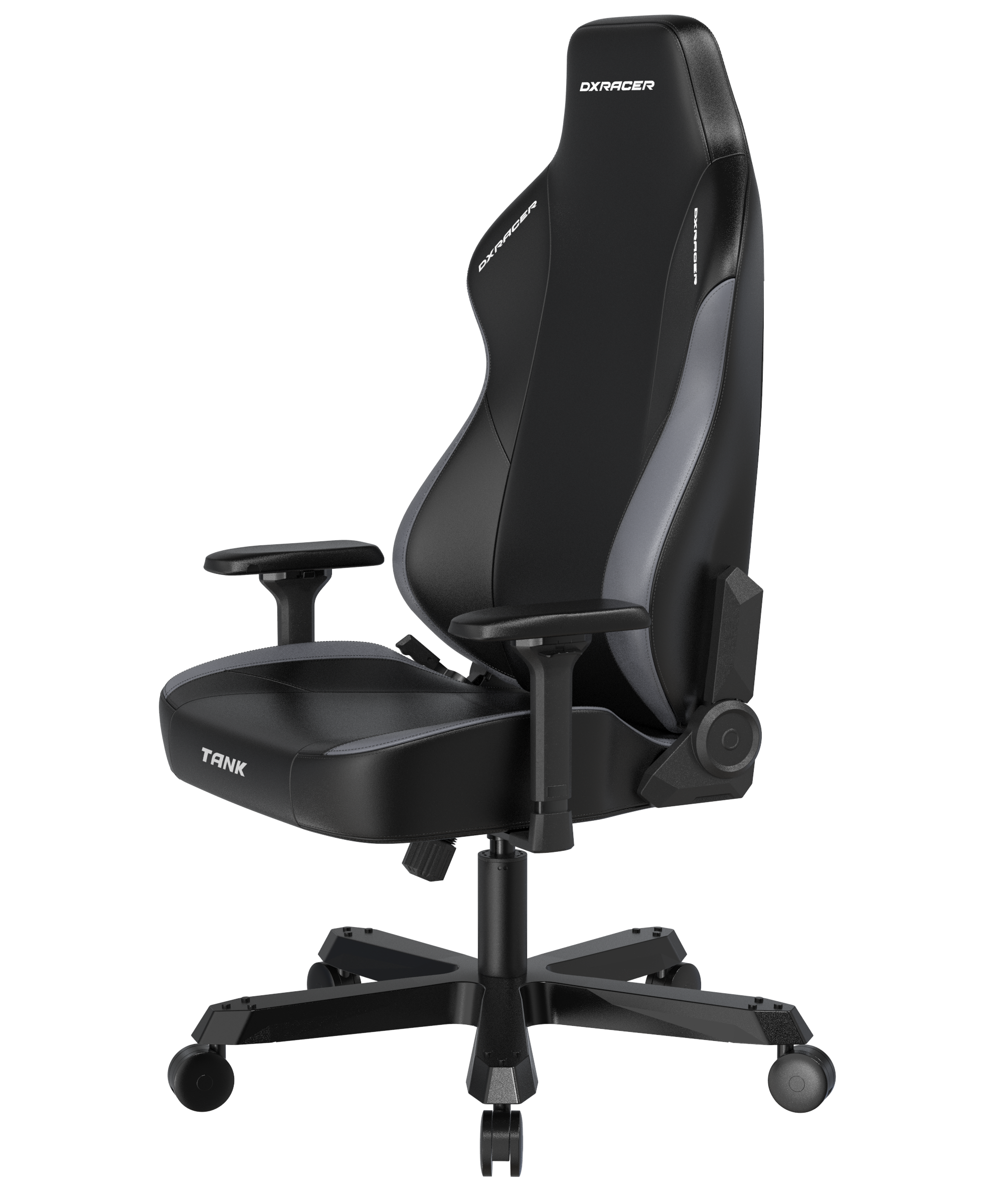 DXRacer XXL Büro- & Gaming Stuhl, TANK Serie-TM, 180 kg, Schwarz-Grau, Kunstleder / B-Ware
