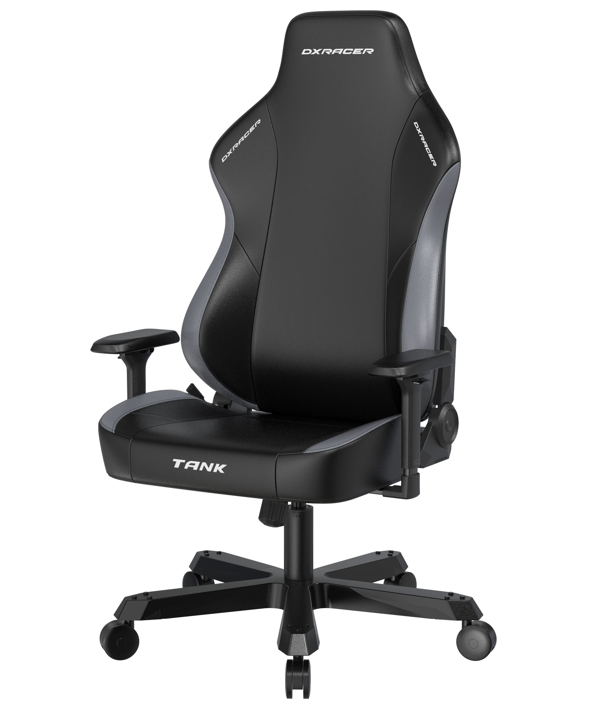 DXRacer XXL Büro- & Gaming Stuhl, TANK Serie-TM, 180 kg, Schwarz-Grau, Kunstleder / B-Ware