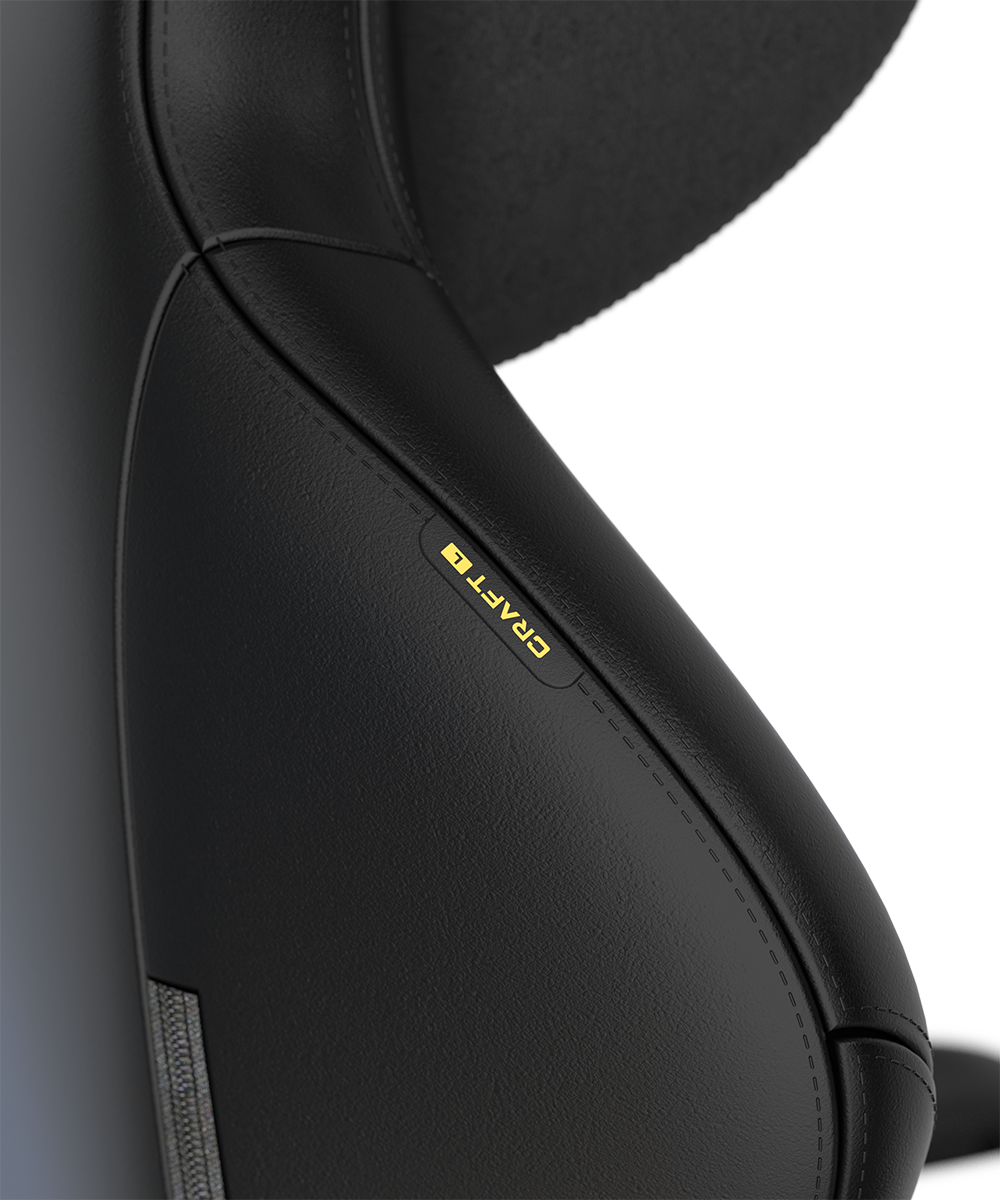 DXRacer Büro- & Gaming Stuhl, Craft Serie, Kunstleder, Schwarz