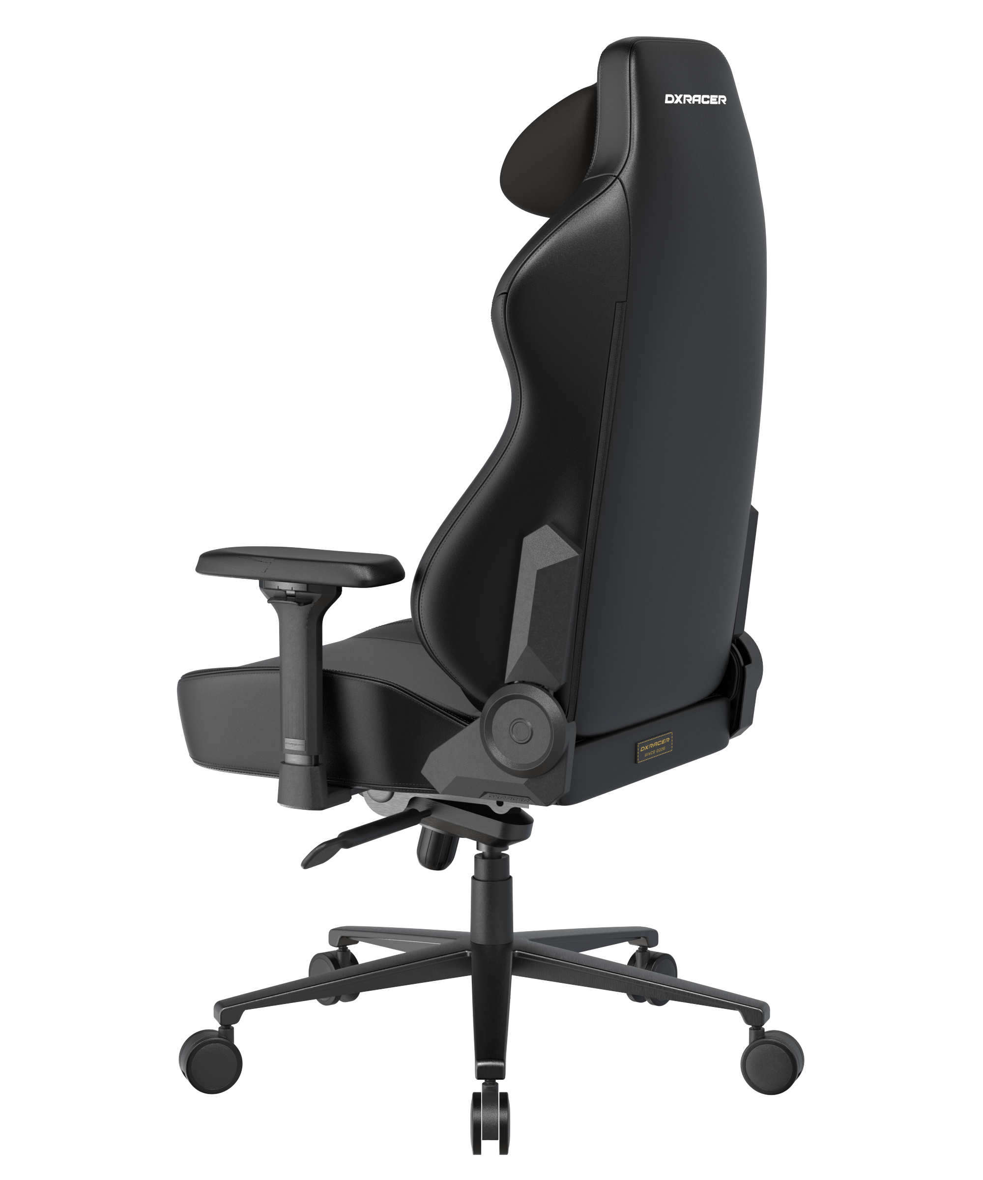 DXRacer Craft Serie L Gaming Stuhl ergonomisch, Bürostuhl Chefsessel, Kunstleder, höhenverstellbar, verstellbare Armlehnen, schwarz
