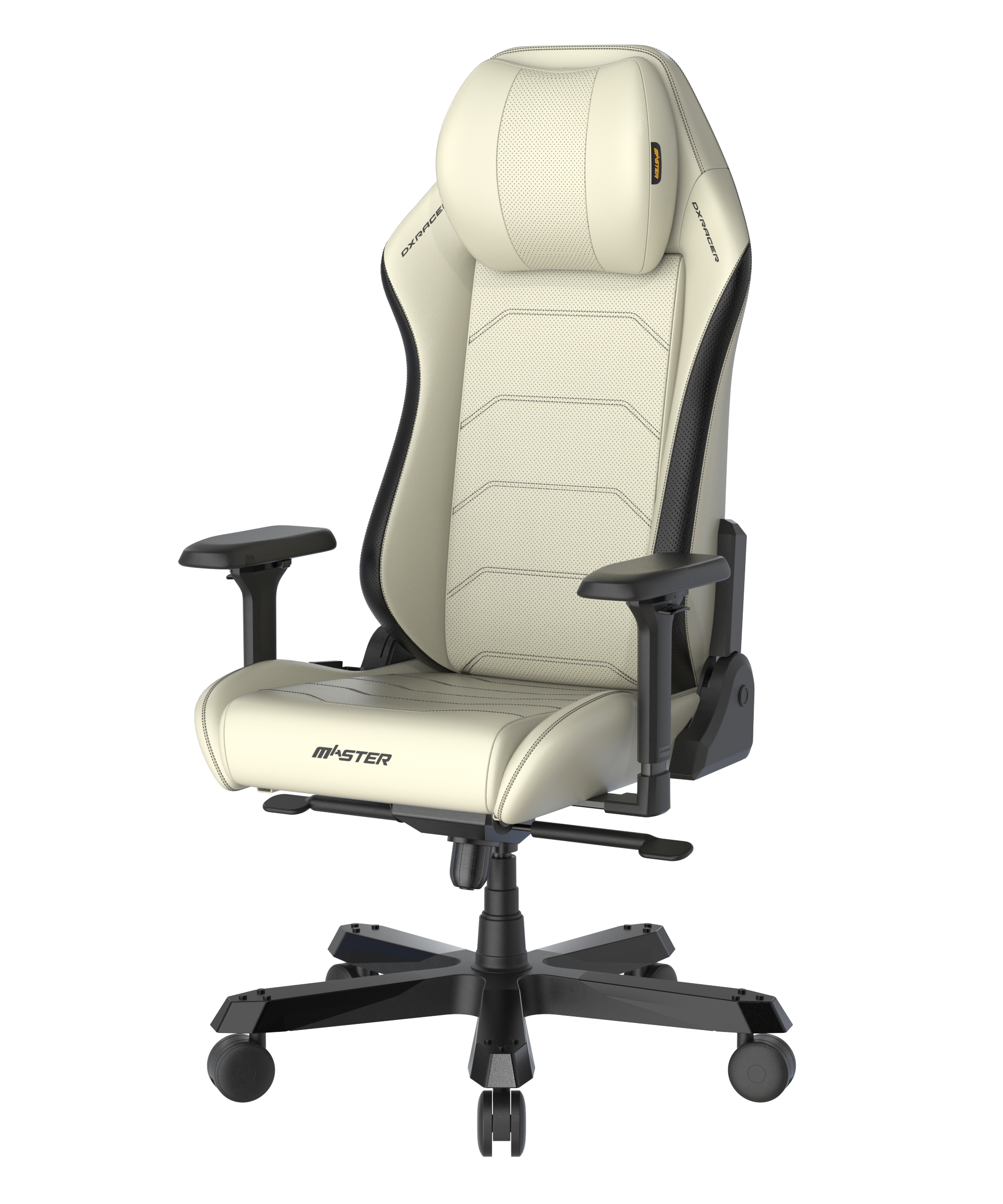 DXRacer Büro- & Gaming Stuhl, Master Serie, schwarz-weiß (Ecru), Kunstleder