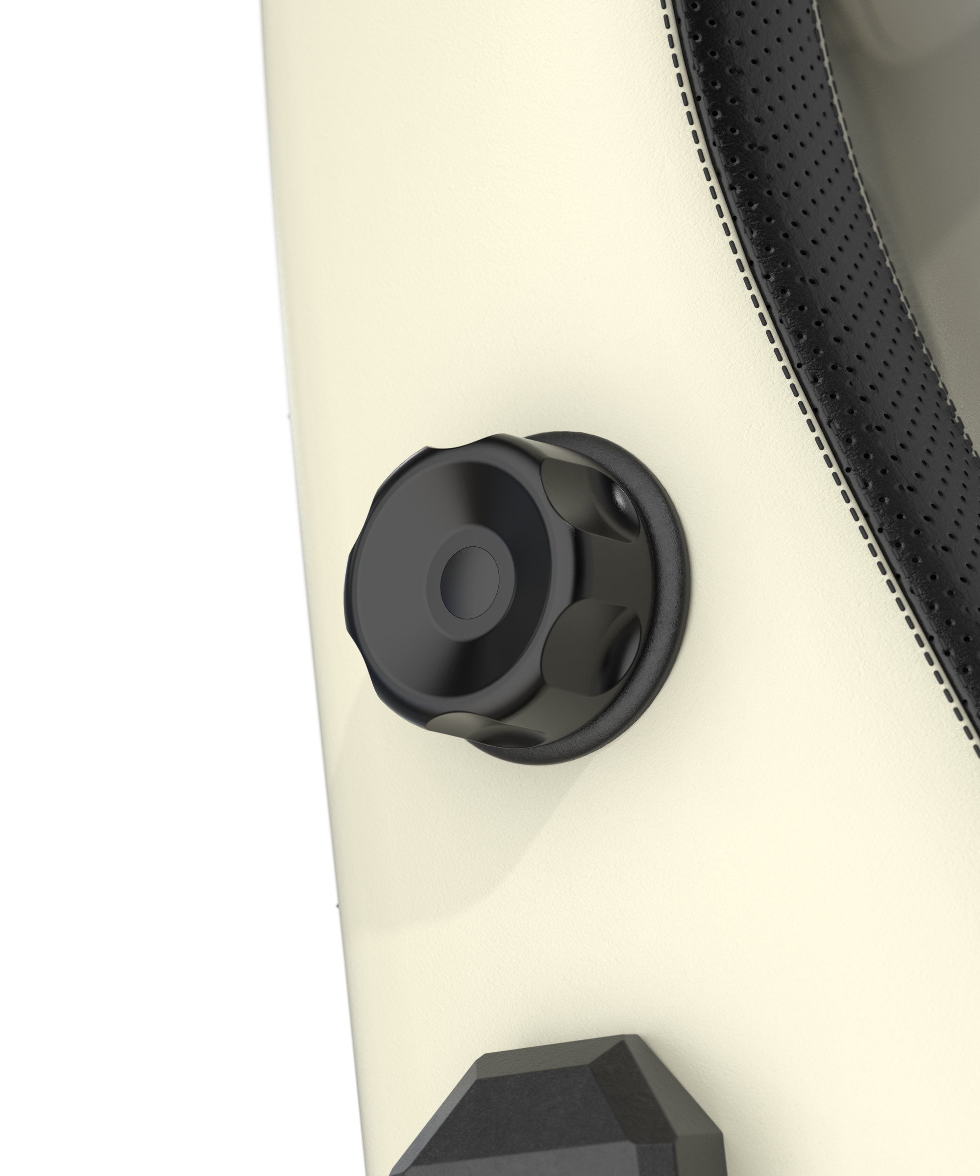 DXRacer Büro- & Gaming Stuhl, Master Serie, schwarz-weiß (Ecru), Kunstleder