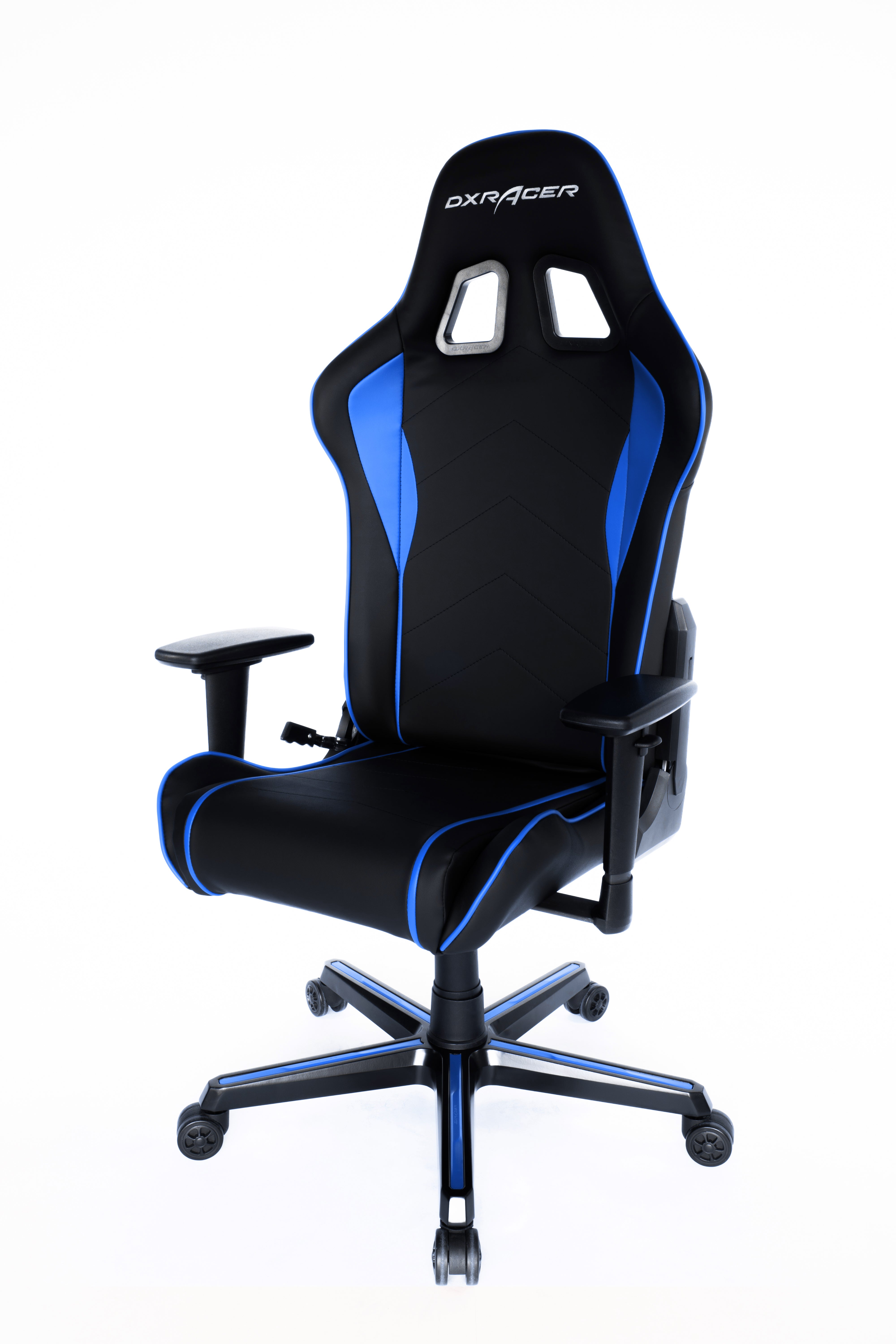 DXRacer Büro- & Gaming Stuhl, PRINCE Serie, schwarz-blau, Kunstleder / B-Ware