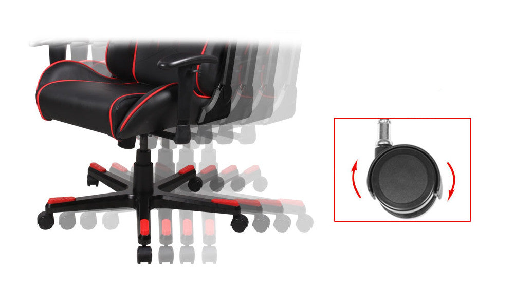DXRacer Büro- & Gaming Stuhl, FORMULA Serie, schwarz-rot, Kunstleder / B-Ware UVP 289€