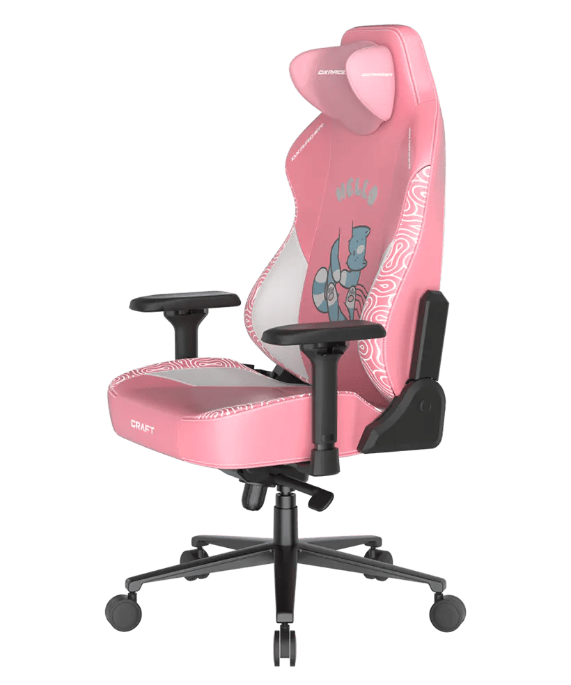 DXRacer Büro- & Gaming Stuhl, Craft Serie, Kunstleder, Human Cat, pink