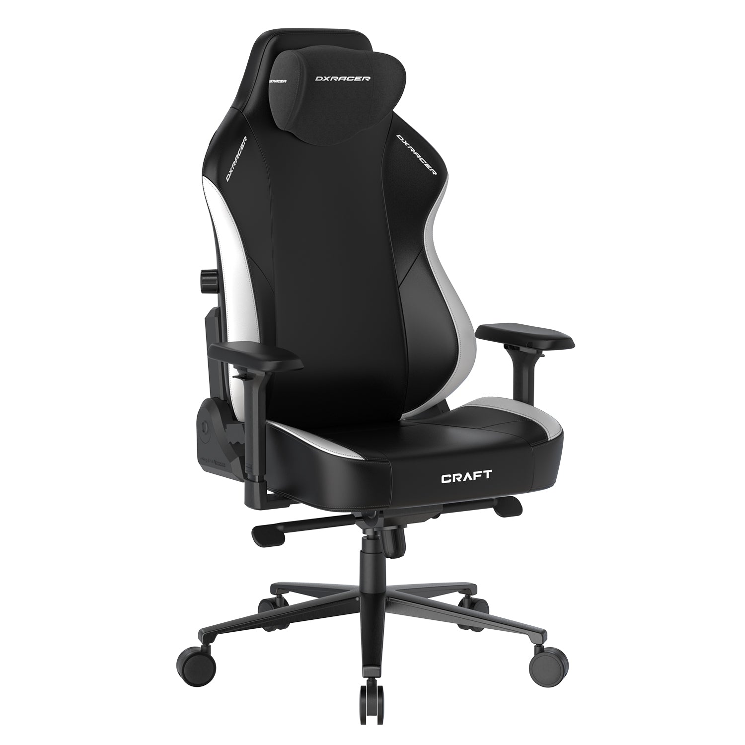 DXRacer Büro- & Gaming Stuhl, Craft Serie XL, Kunstleder, schwarz weiß, B-Ware (Kundenrückläufer)
