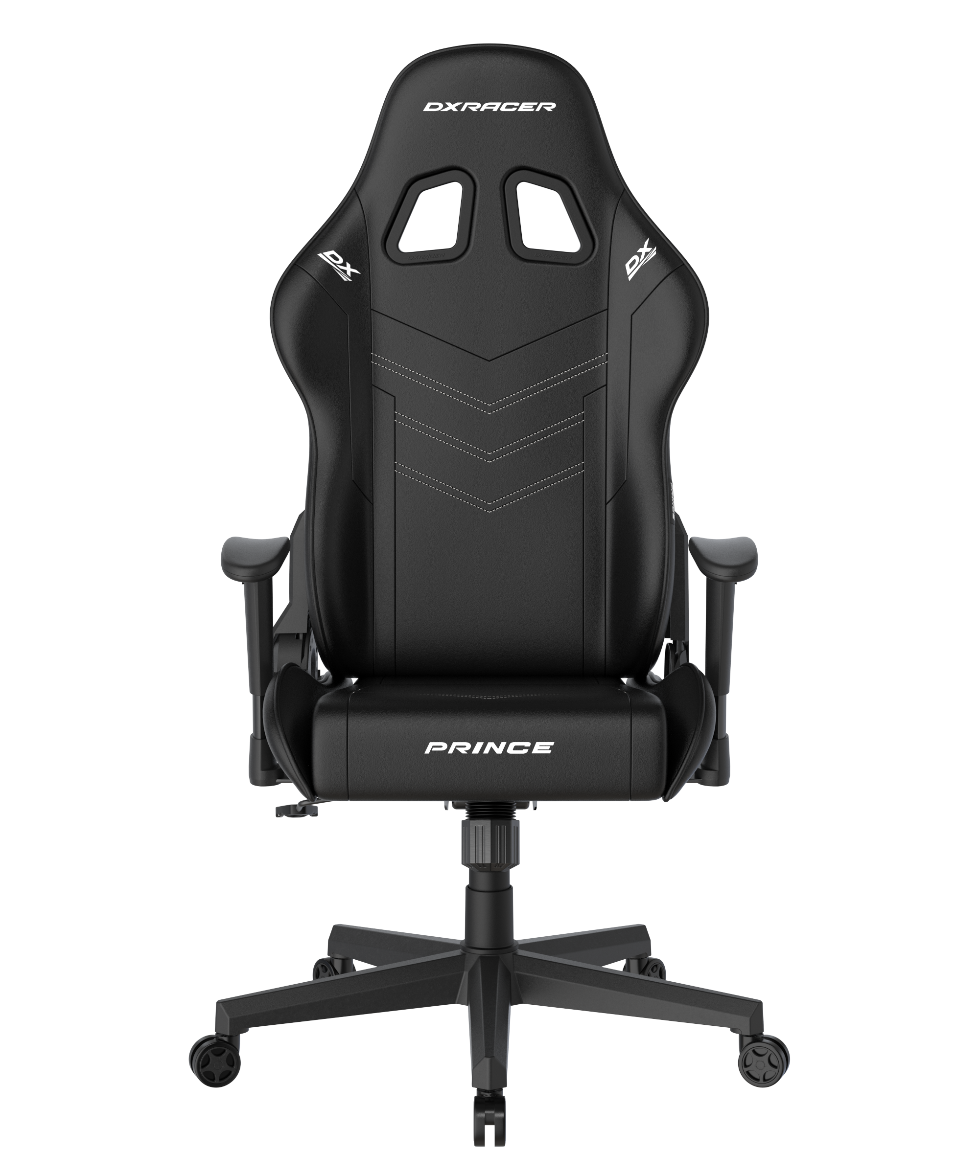 DXRacer Büro- & Gaming Stuhl, PRINCE Serie, Kunstleder, schwarz mit weißen Nähten