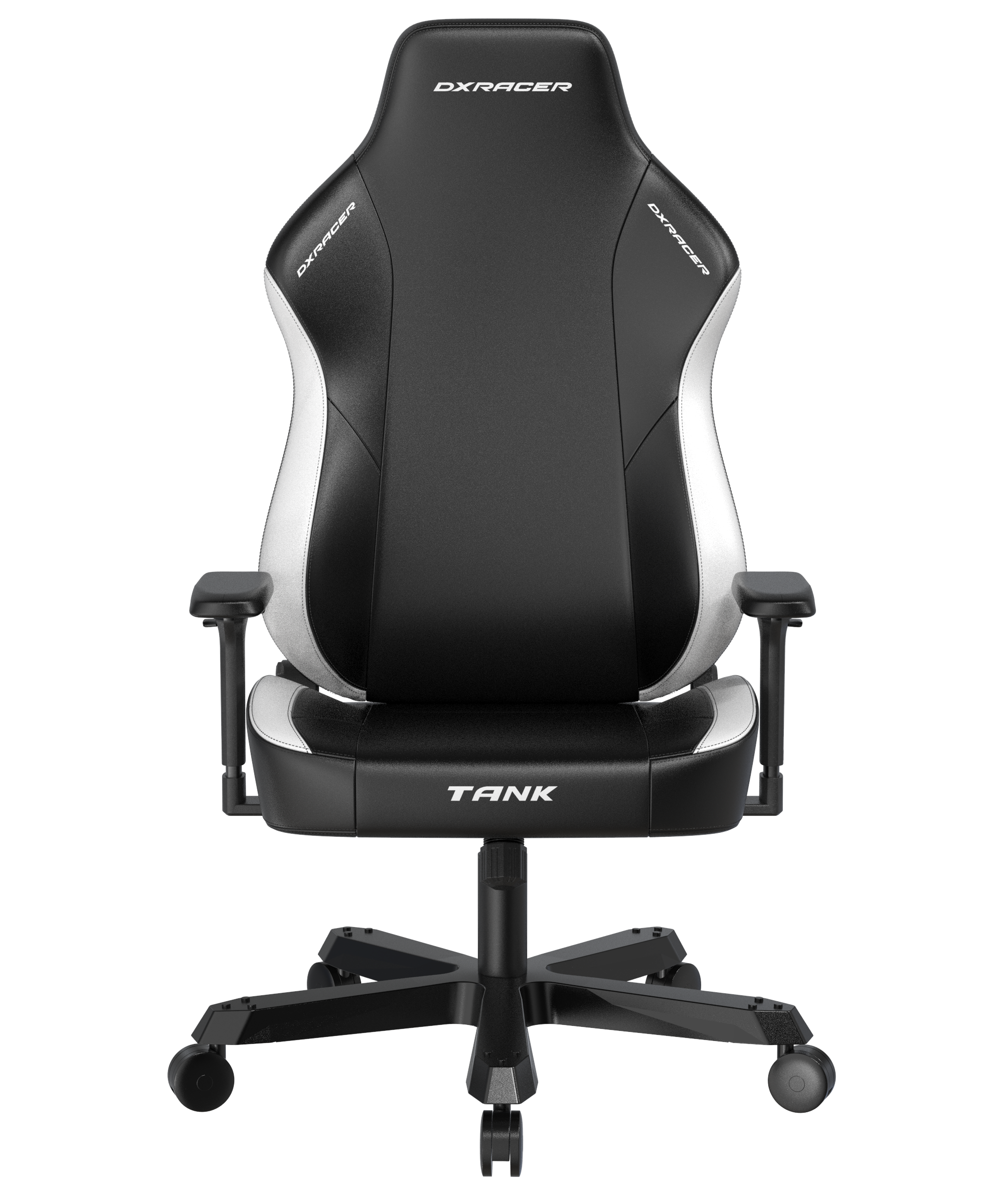DXRacer Büro- & Gaming Stuhl, TANK Serie-TM, 180 kg, Schwarz-Weiß, Kunstleder / B-Ware