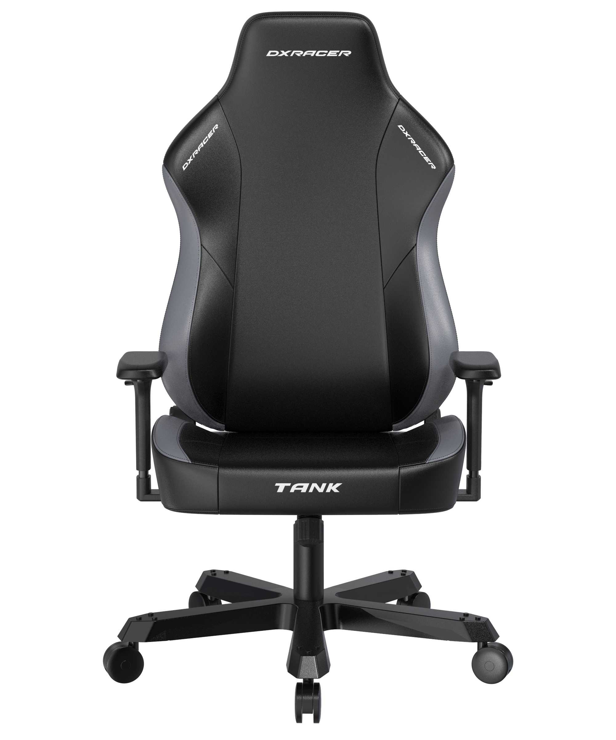 DXRacer Büro- & Gaming Stuhl, TANK Serie-TM, 180 kg, Schwarz-Grau, Kunstleder / B-Ware