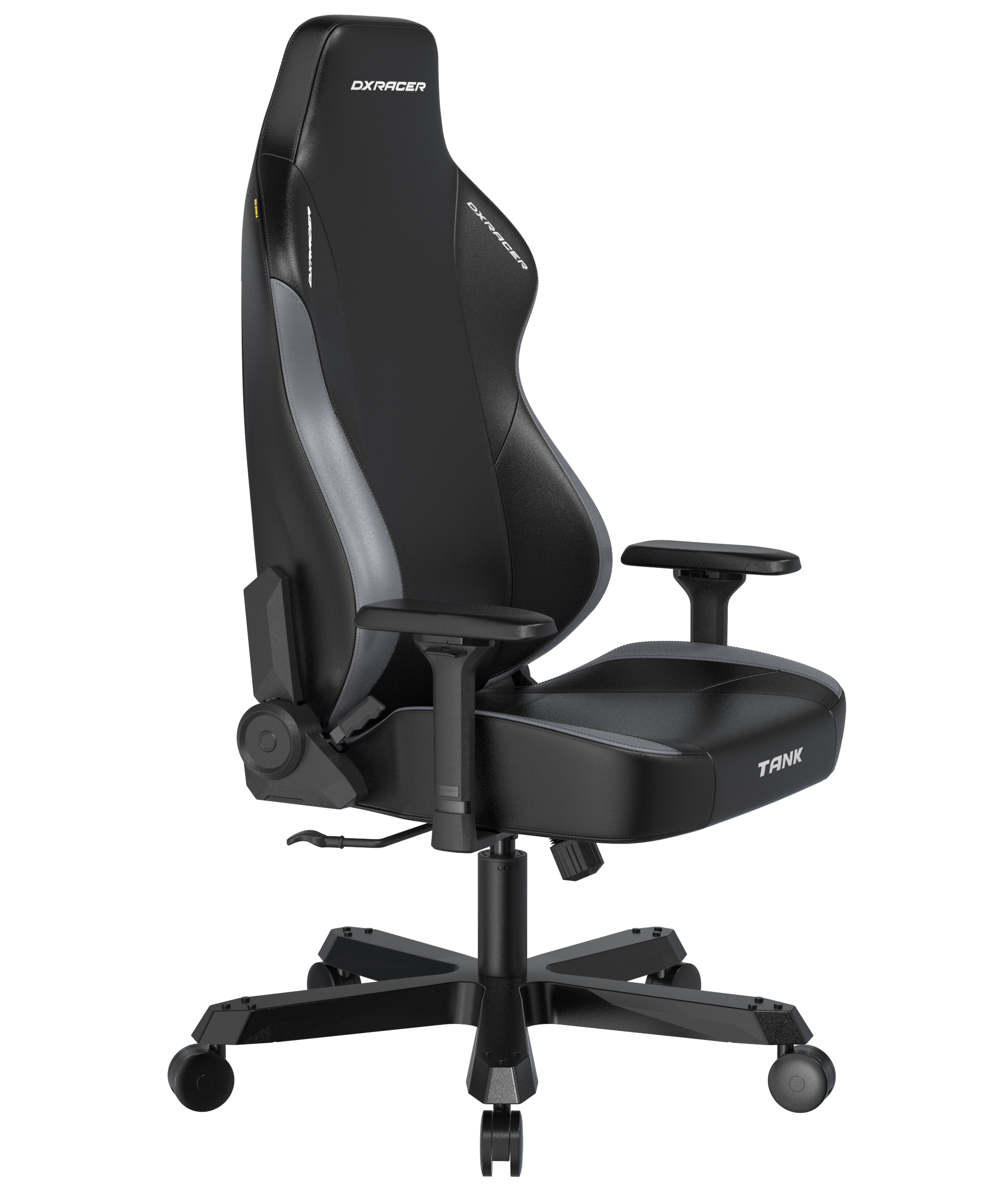 DXRacer XXL Büro- & Gaming Stuhl, TANK Serie-TM, 180 kg, Schwarz-Grau, Kunstleder / B-Ware