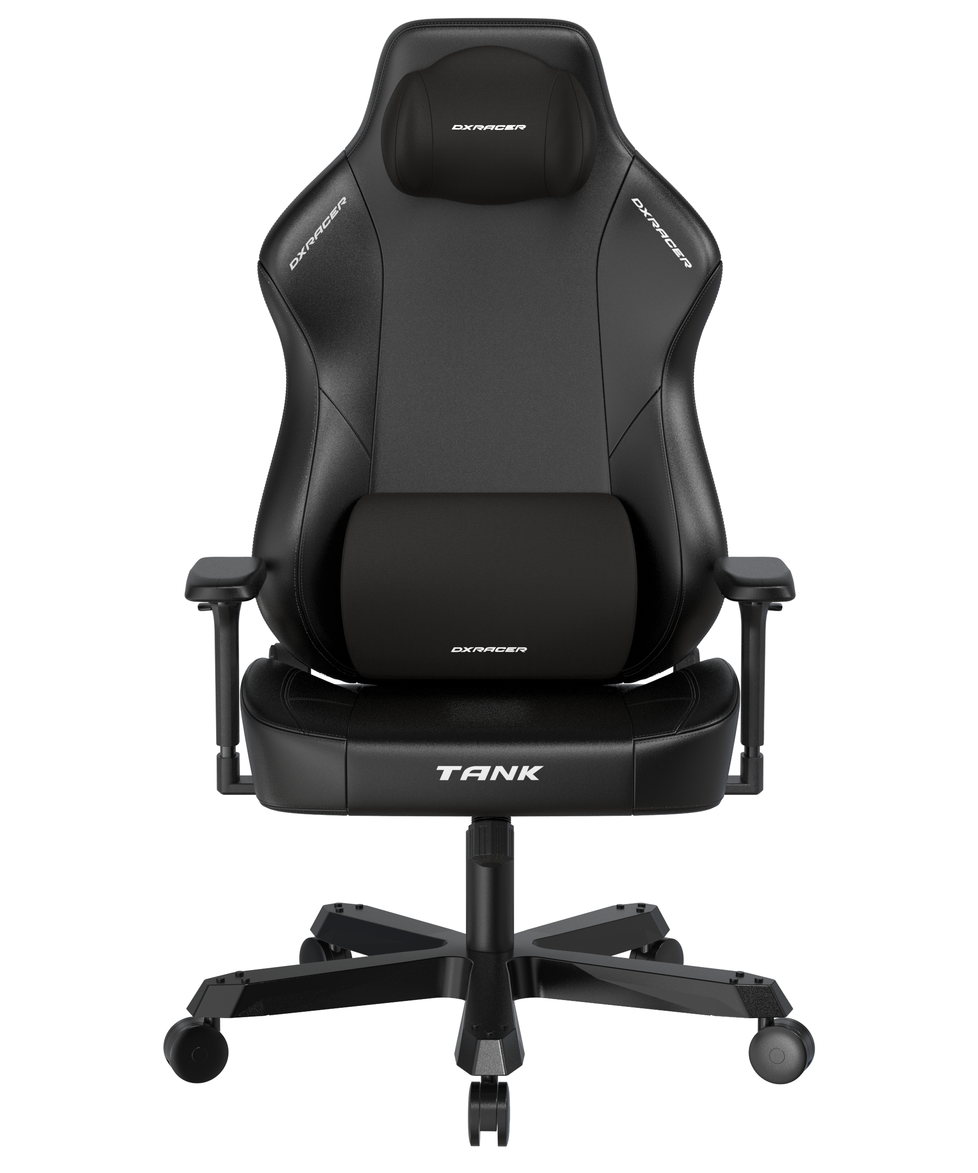 DXRacer Büro- & Gaming Stuhl, TANK Serie-TM, 180 kg, Schwarz, Kunstleder