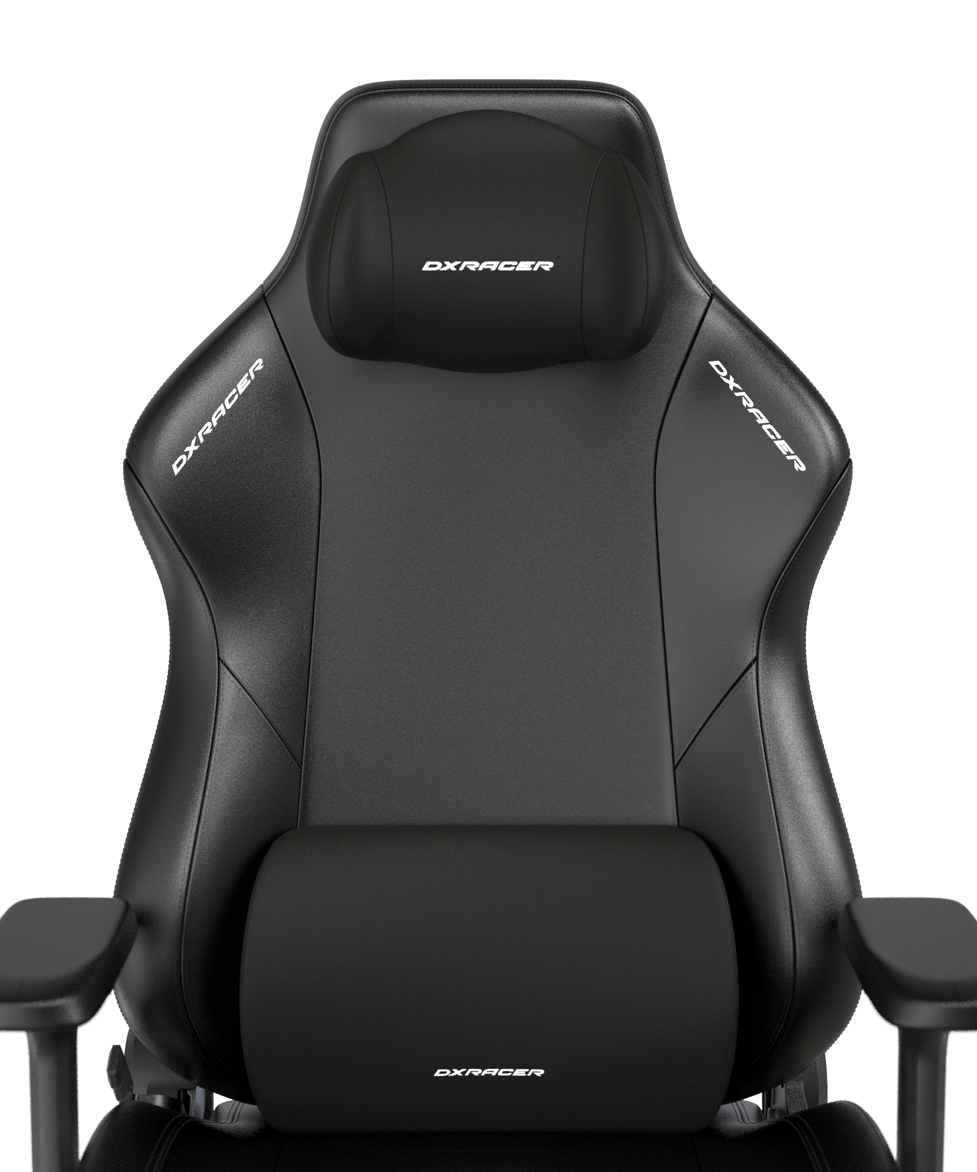 DXRacer Craft Serie L Gaming Stuhl ergonomisch, Bürostuhl Chefsessel, Kunstleder, höhenverstellbar, verstellbare Armlehnen, schwarz