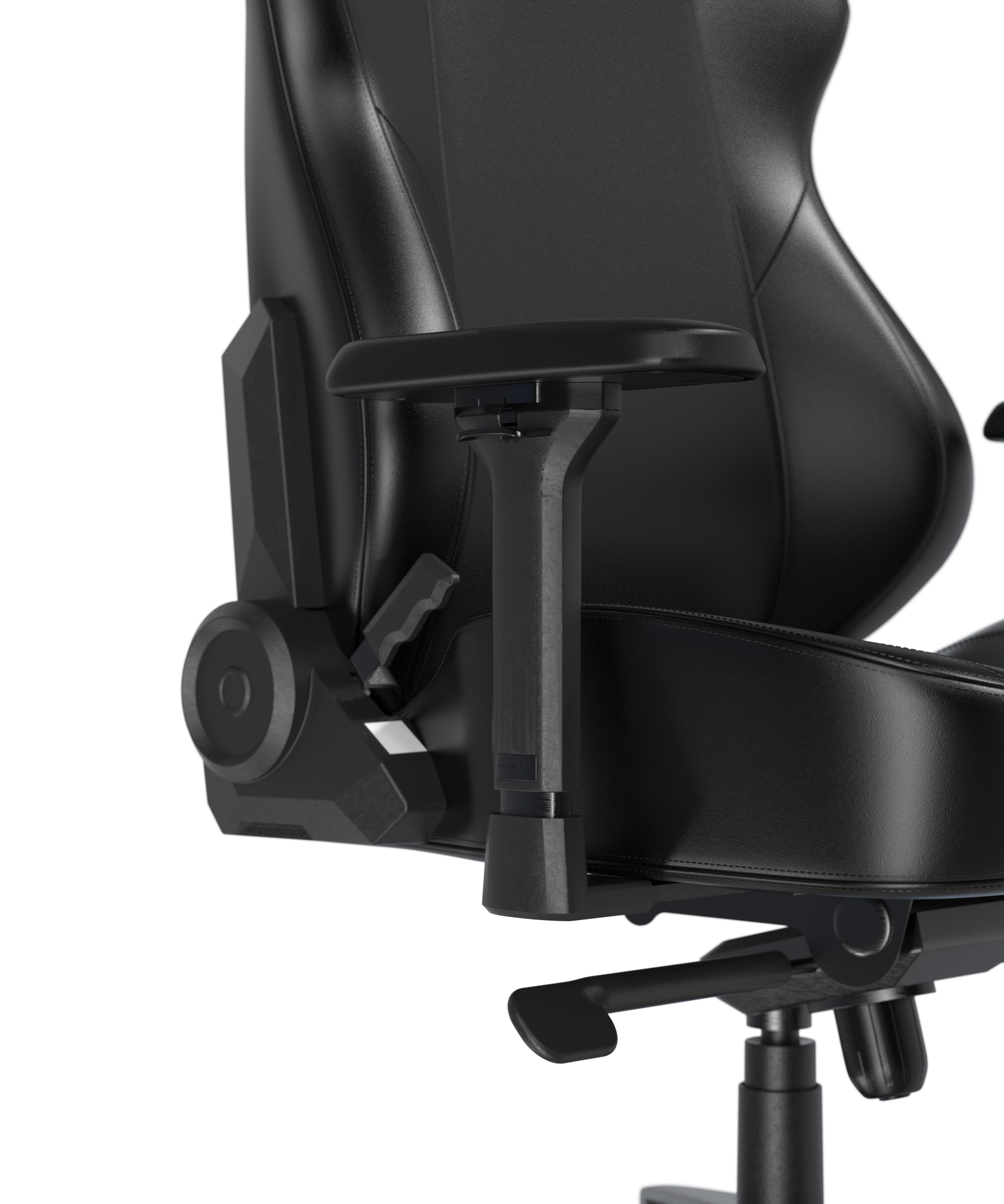 DXRacer Craft Serie L Gaming Stuhl ergonomisch, Bürostuhl Chefsessel, Kunstleder, höhenverstellbar, verstellbare Armlehnen, schwarz
