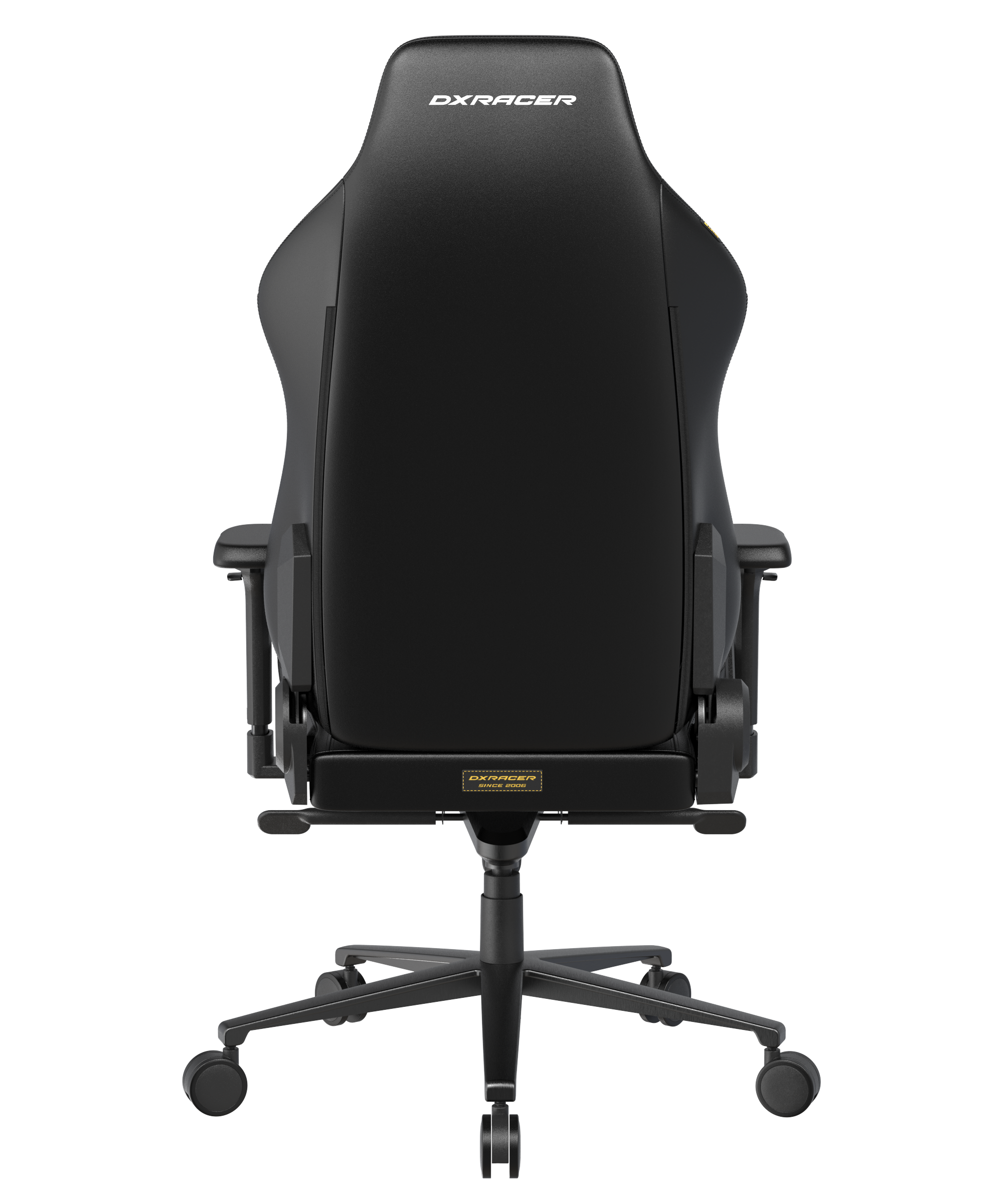 DXRacer Craft Serie L Gaming Stuhl ergonomisch, Bürostuhl Chefsessel, Kunstleder, höhenverstellbar, verstellbare Armlehnen, schwarz