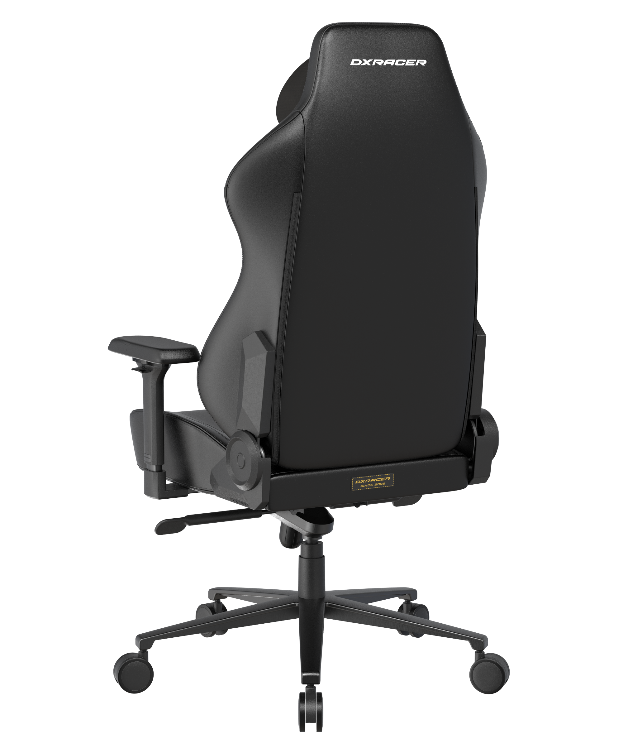 DXRacer Craft Serie L Gaming Stuhl ergonomisch, Bürostuhl Chefsessel, Kunstleder, höhenverstellbar, verstellbare Armlehnen, schwarz