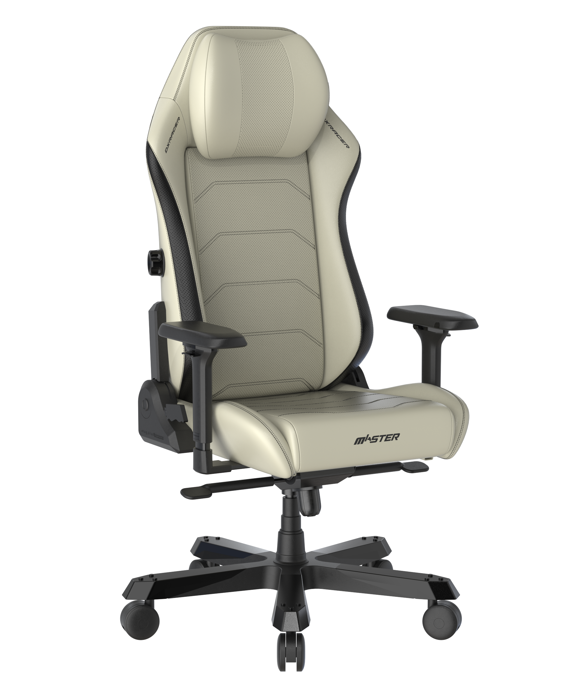 DXRacer Büro- & Gaming Stuhl, Master Serie, schwarz-weiß (Ecru), Kunstleder