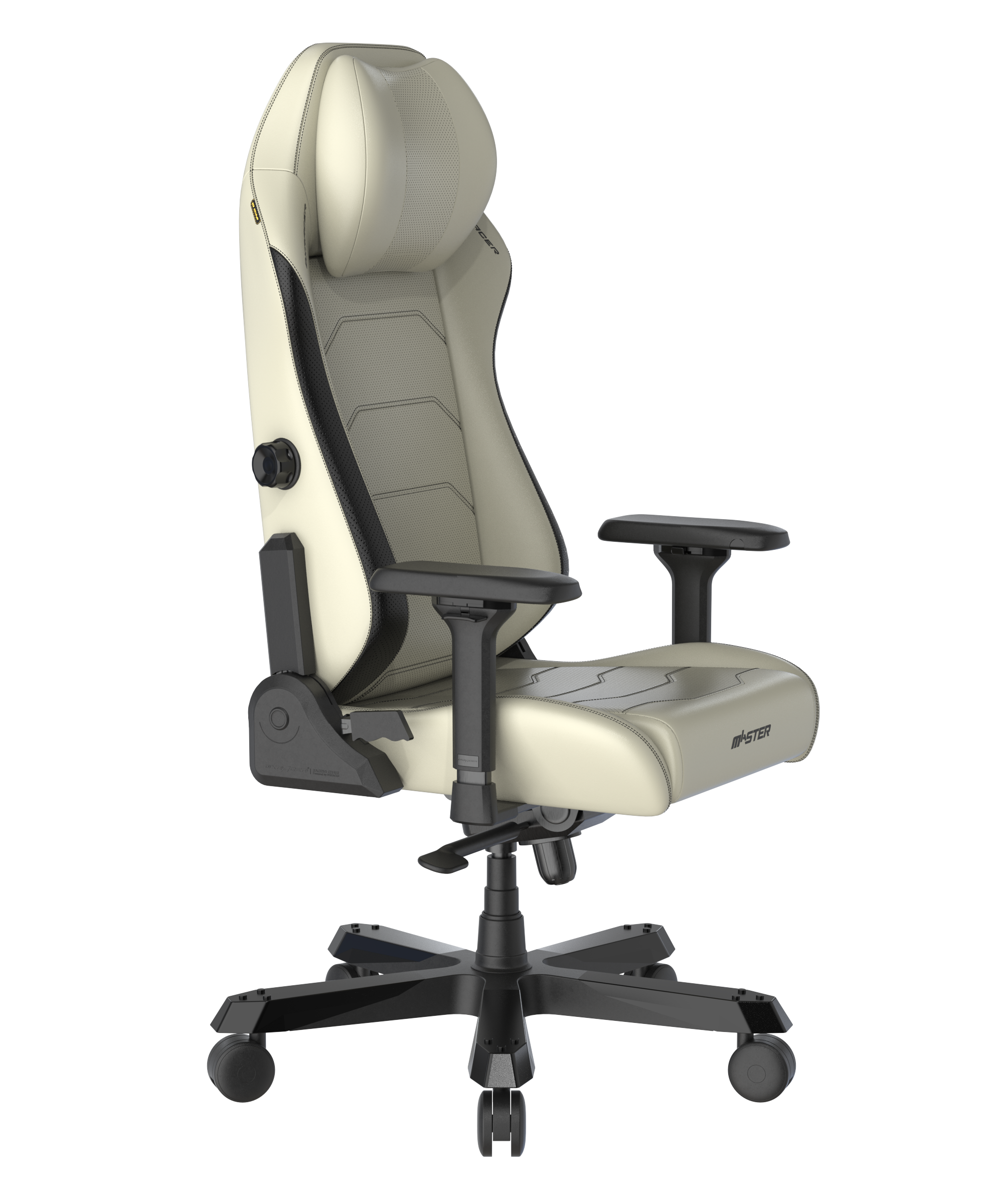 DXRacer Büro- & Gaming Stuhl, Master Serie, schwarz-weiß (Ecru), Kunstleder