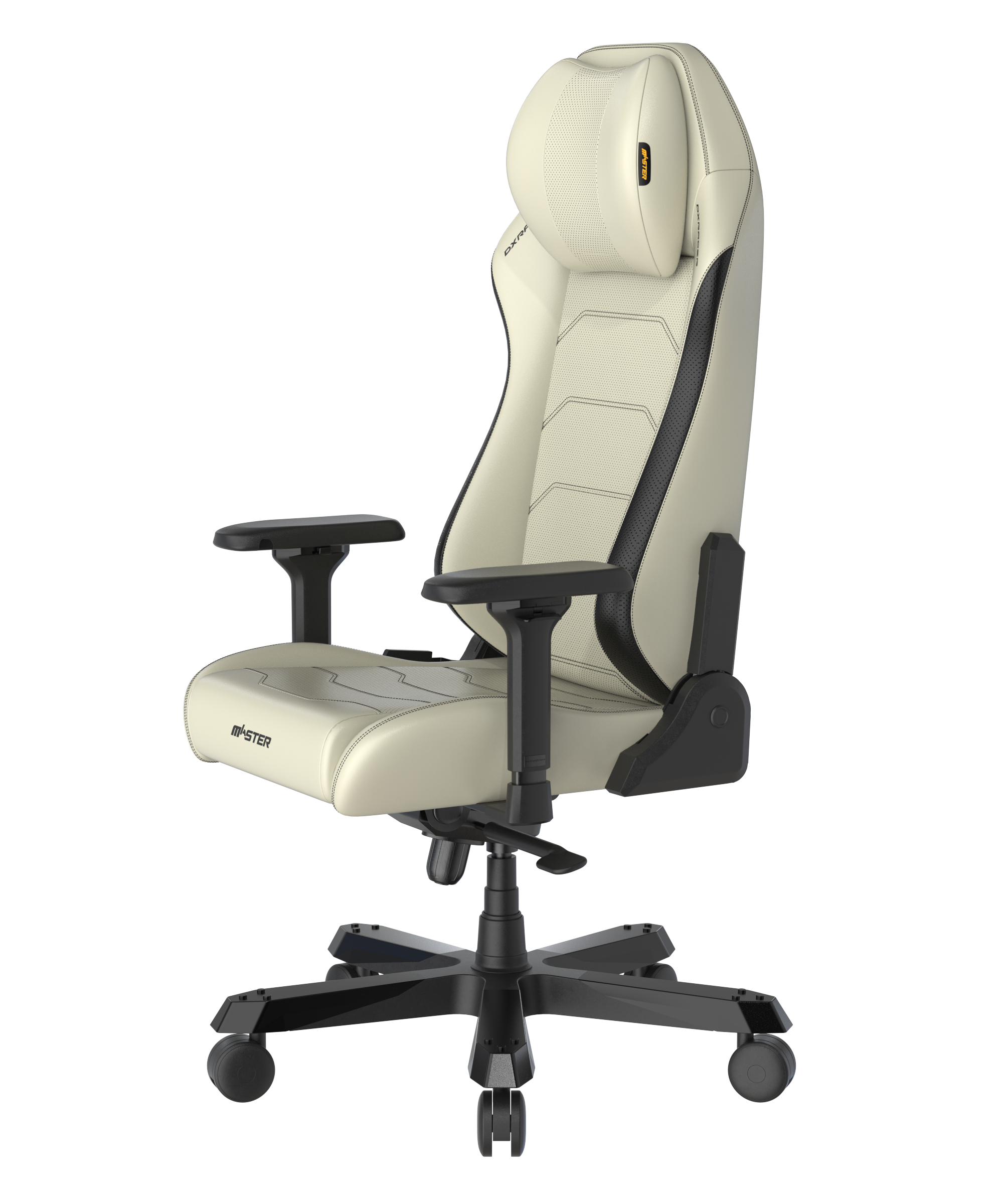 DXRacer Büro- & Gaming Stuhl, Master Serie, schwarz-weiß (Ecru), Kunstleder