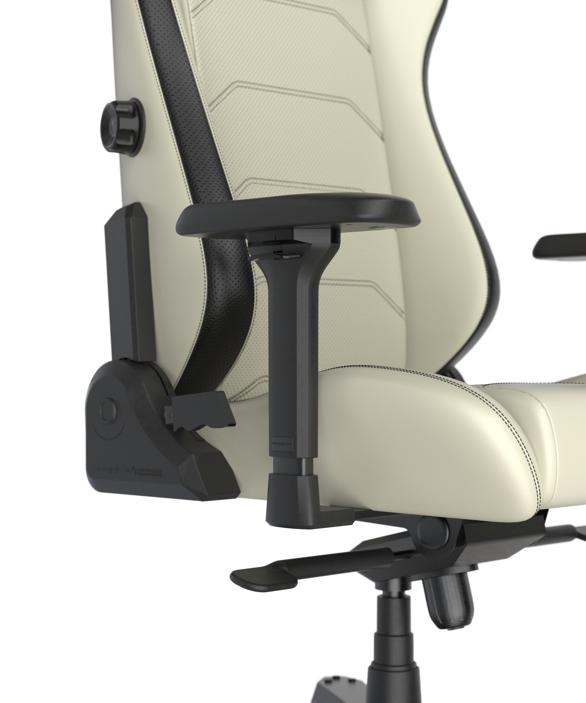 DXRacer Büro- & Gaming Stuhl, Master Serie, schwarz-weiß (Ecru), Kunstleder