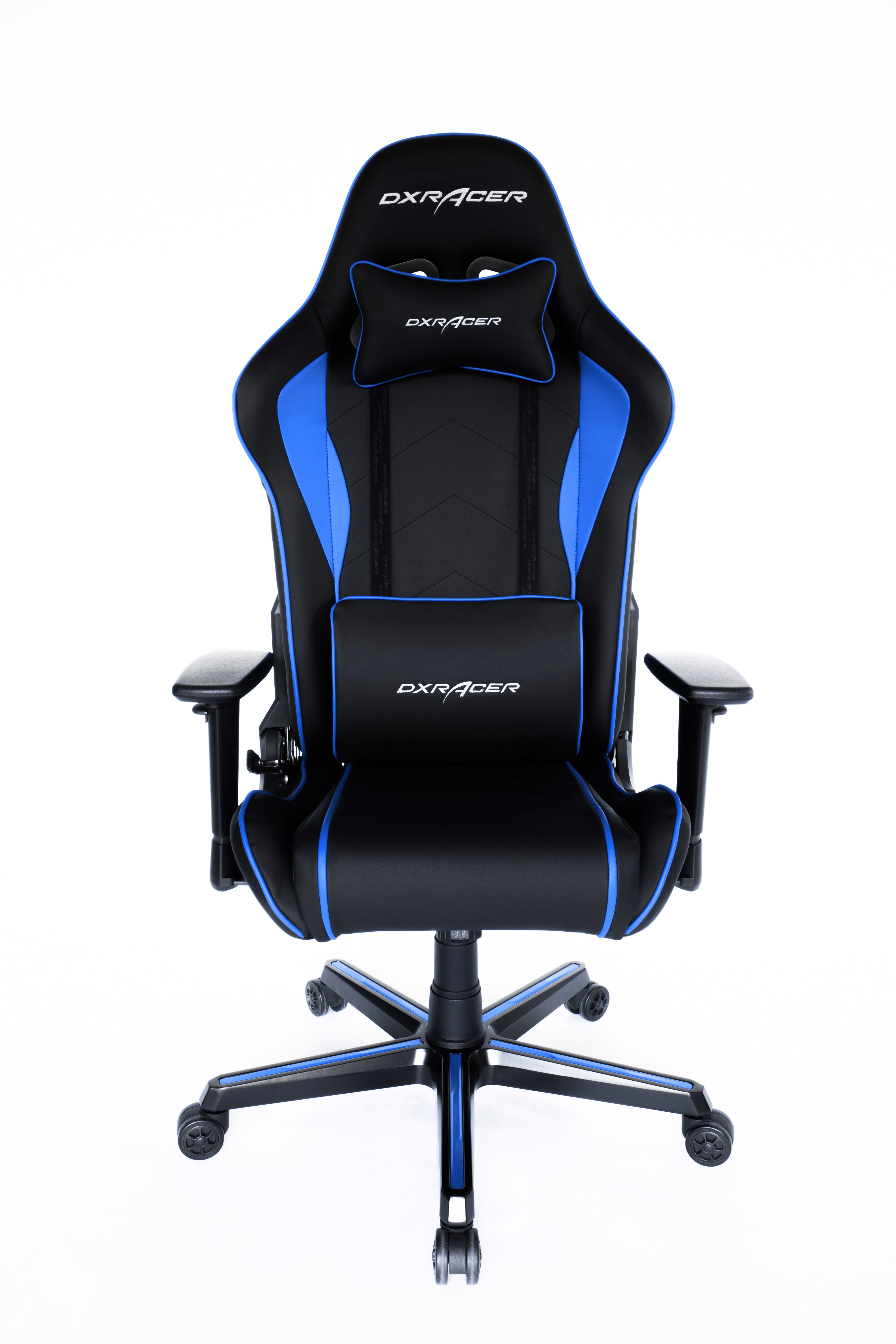 DXRacer Büro- & Gaming Stuhl, PRINCE Serie, schwarz-blau, Kunstleder / B-Ware