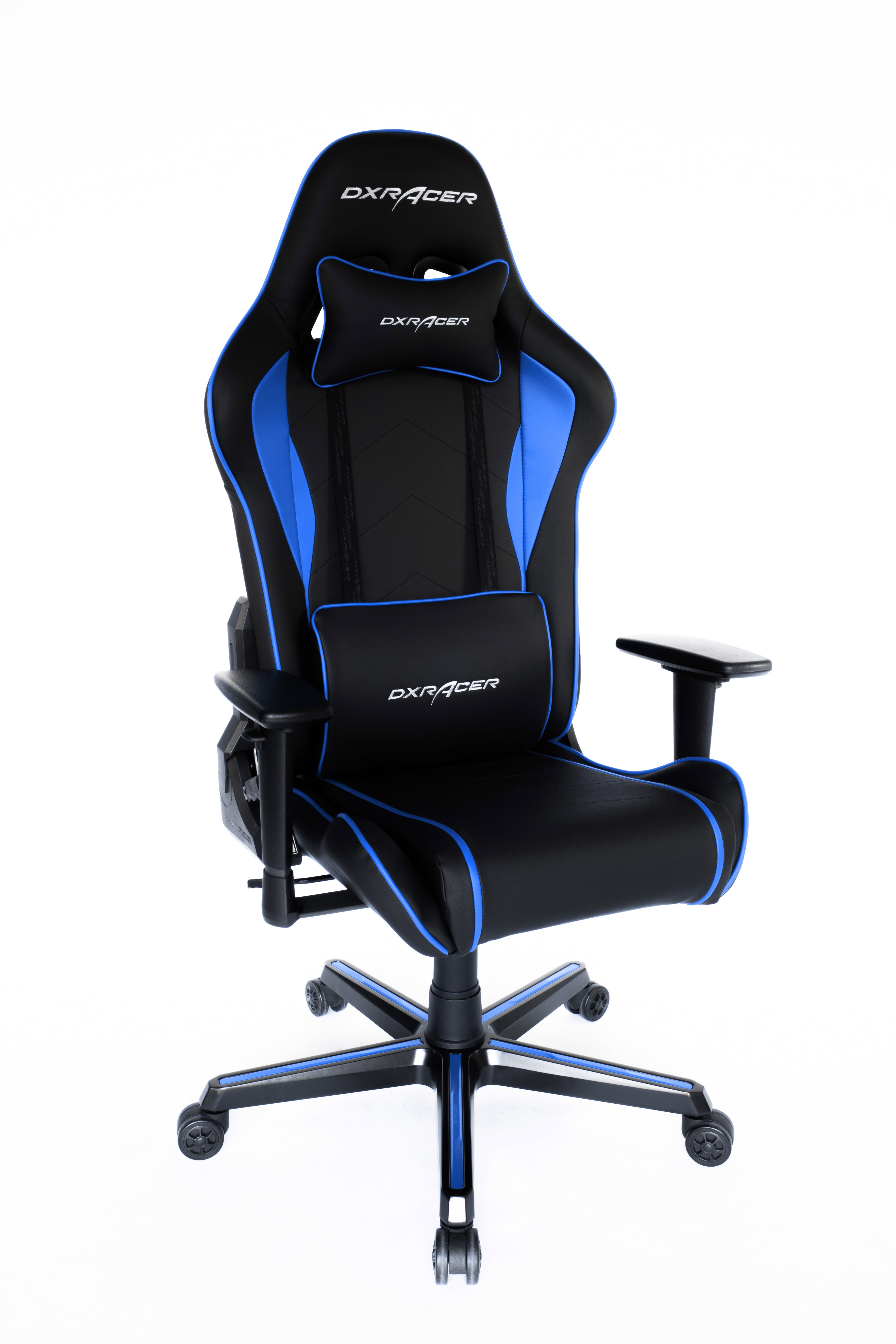 DXRacer Büro- & Gaming Stuhl, PRINCE Serie, schwarz-blau, Kunstleder / B-Ware