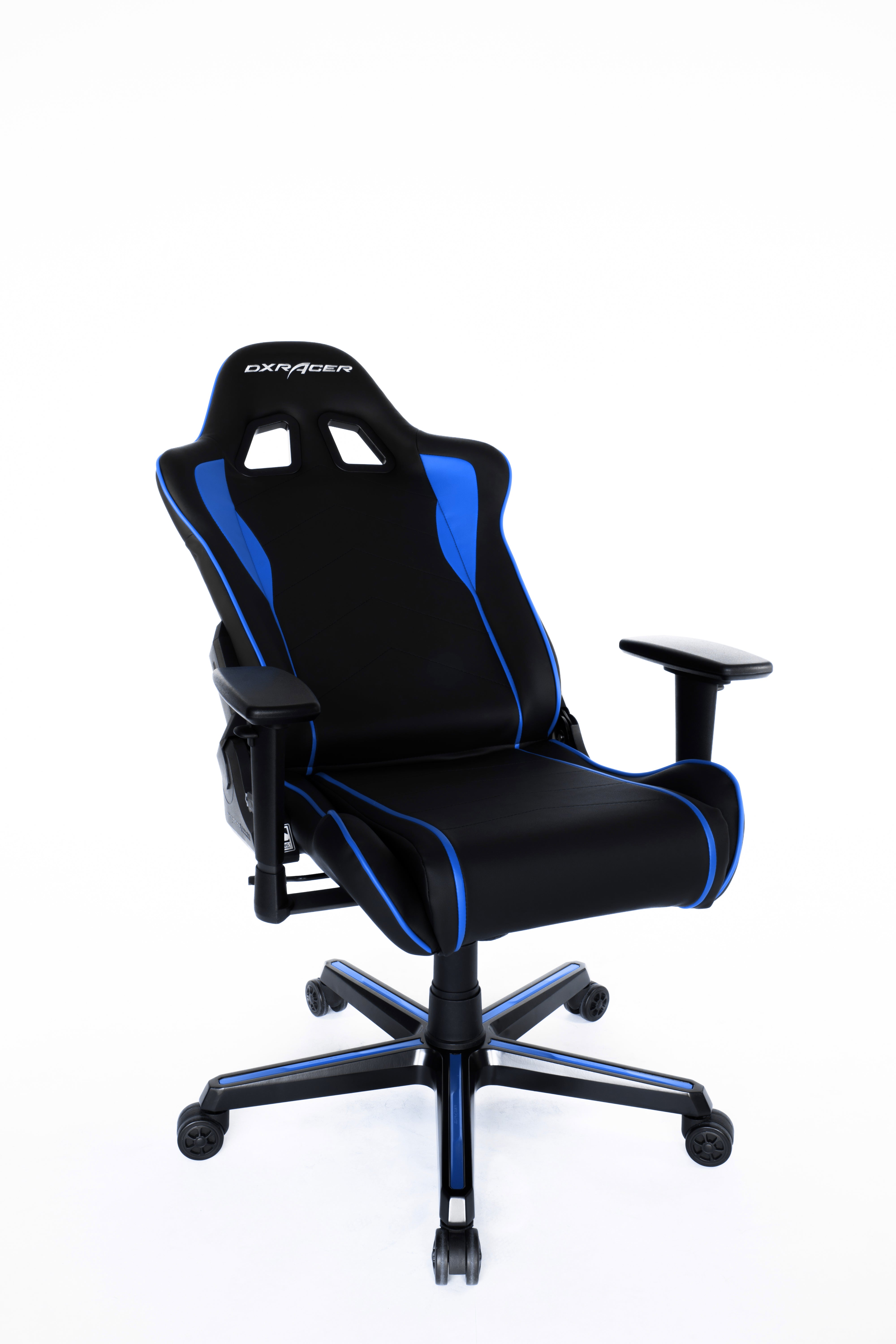 DXRacer Büro- & Gaming Stuhl, PRINCE Serie, schwarz-blau, Kunstleder / B-Ware