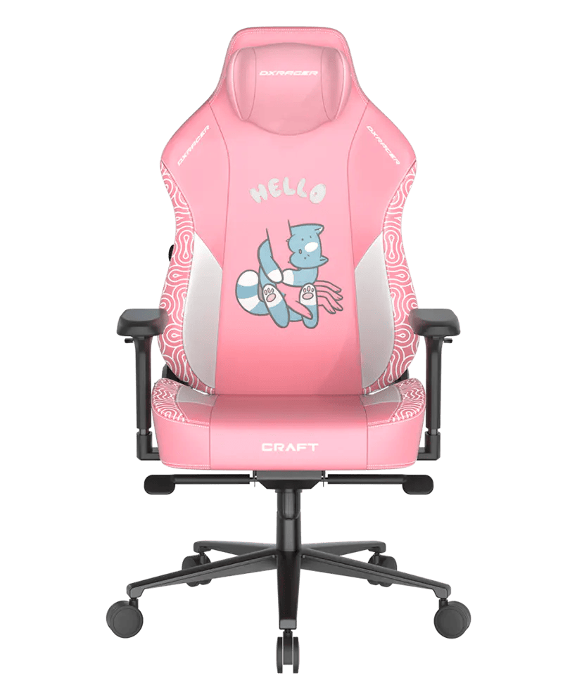 DXRacer Büro- & Gaming Stuhl, Craft Serie, Kunstleder, Human Cat, pink